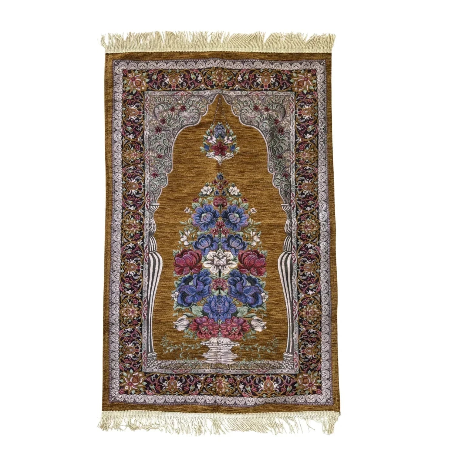 Gebetsteppich Luxus Seccade – Bernsteinbraun Oriental-Style | Oriental-Style