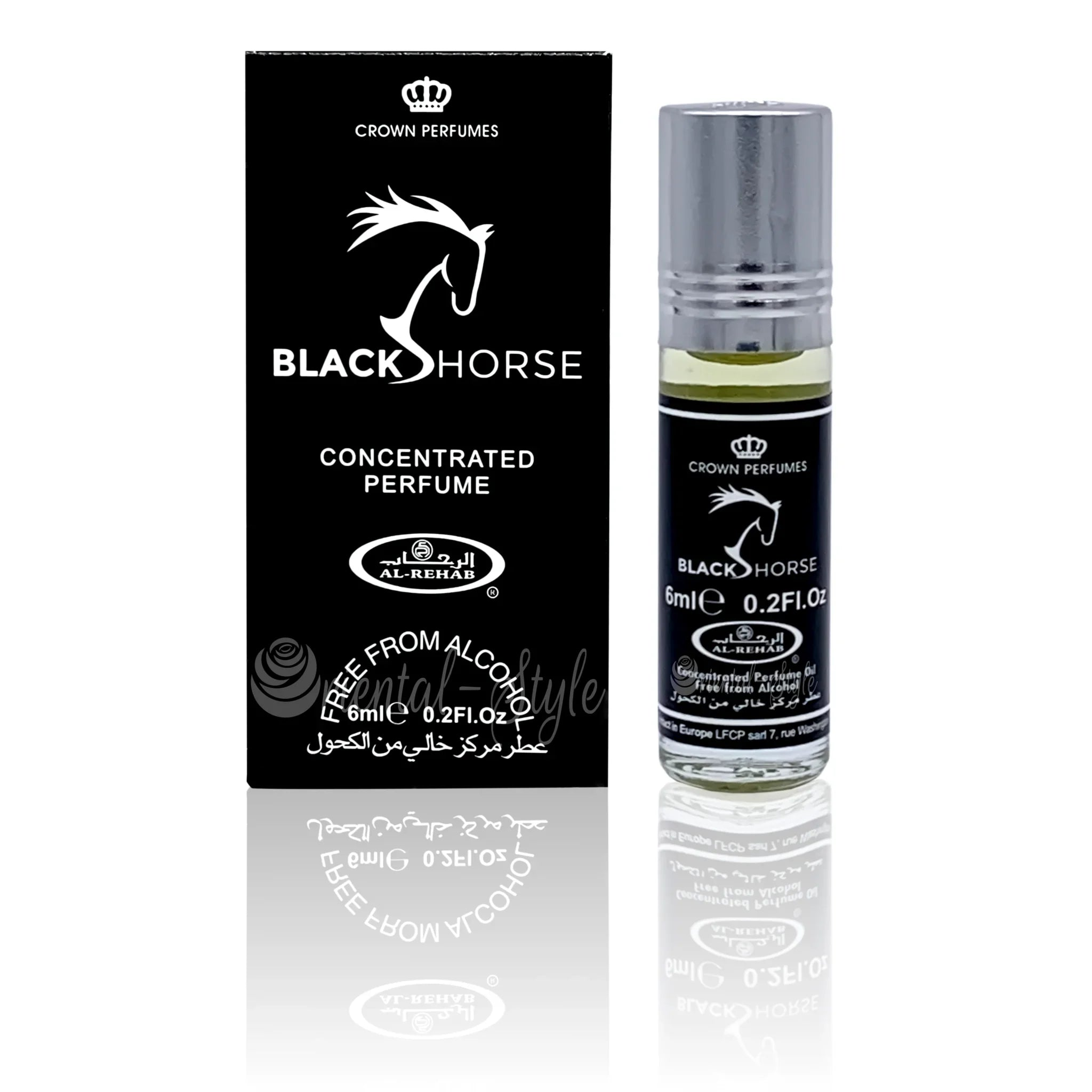 Black Horse Parfümöl von Al Rehab mit Mandarine und Zeder