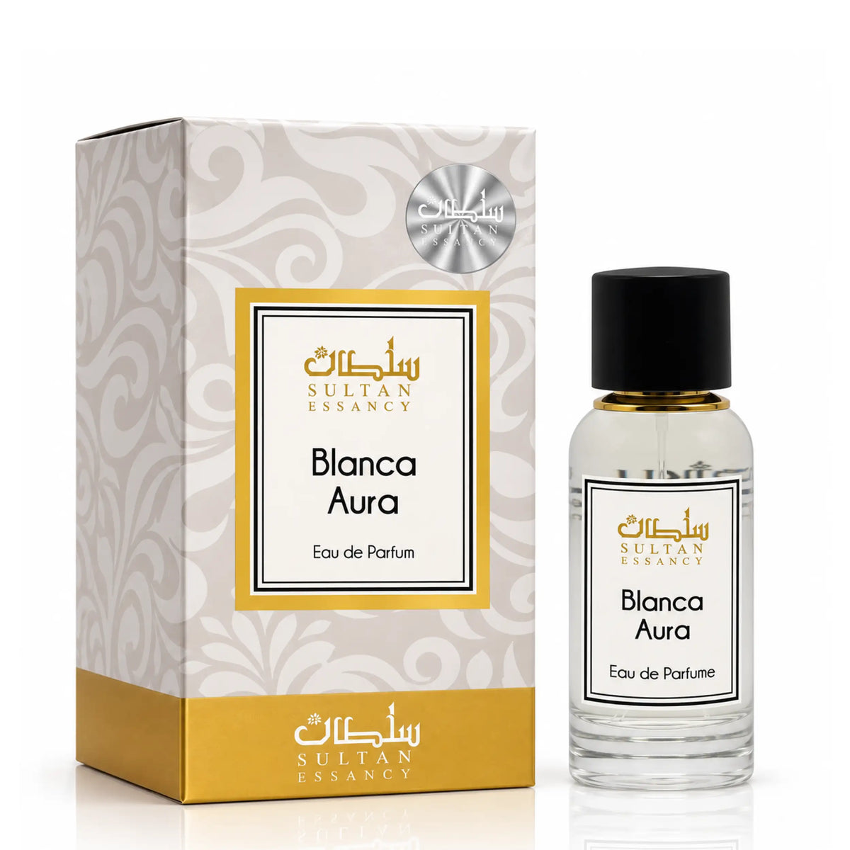 Blanca Aura weißer Moschus Duft mit Flakon und Verpackung