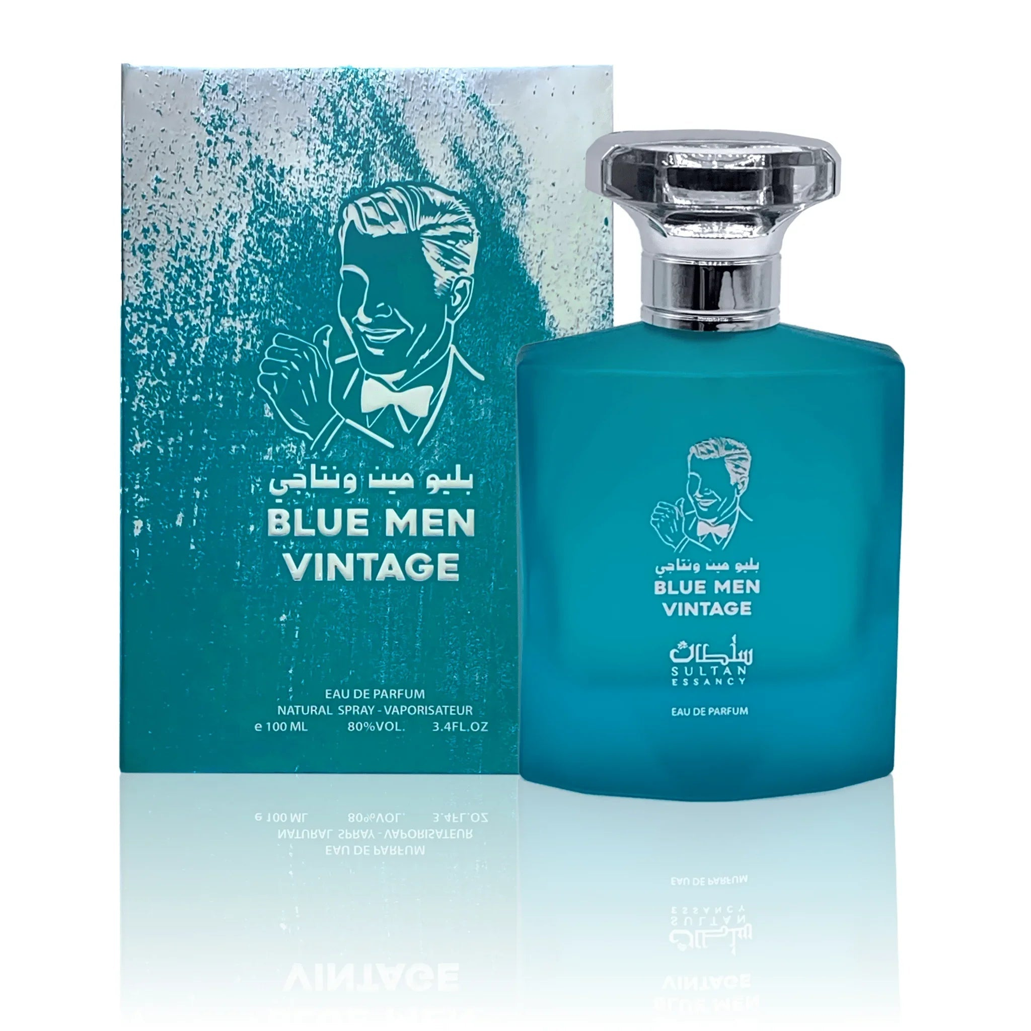 Blue Men Vintage Eau de Parfum mit Flakon und Verpackung