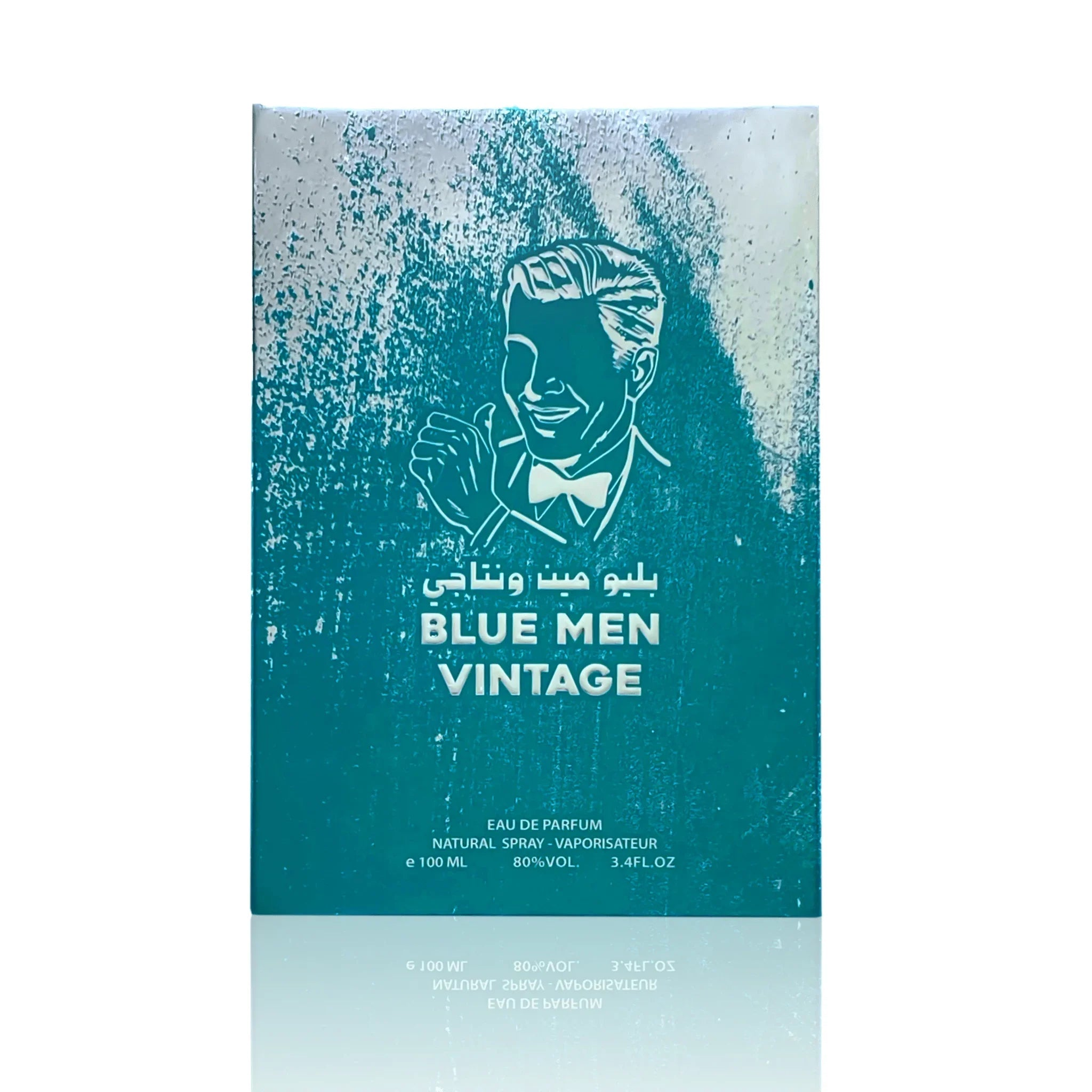 Verpackung von Blue Men Vintage Eau de Parfum auf weißem Hintergrund