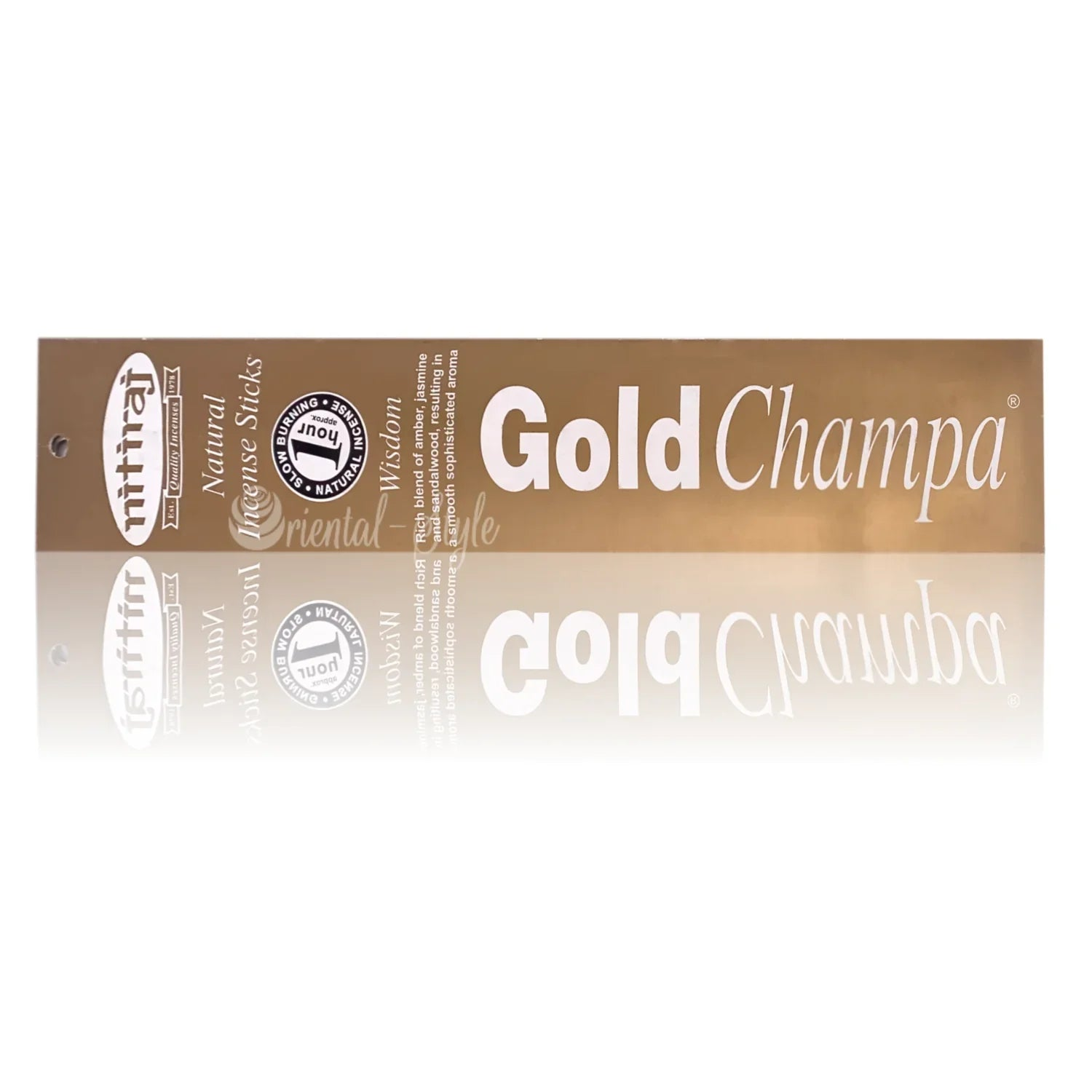 Premium Räucherstäbchen Gold Champa Wisdom (10g) Nitiraj | Oriental-Style