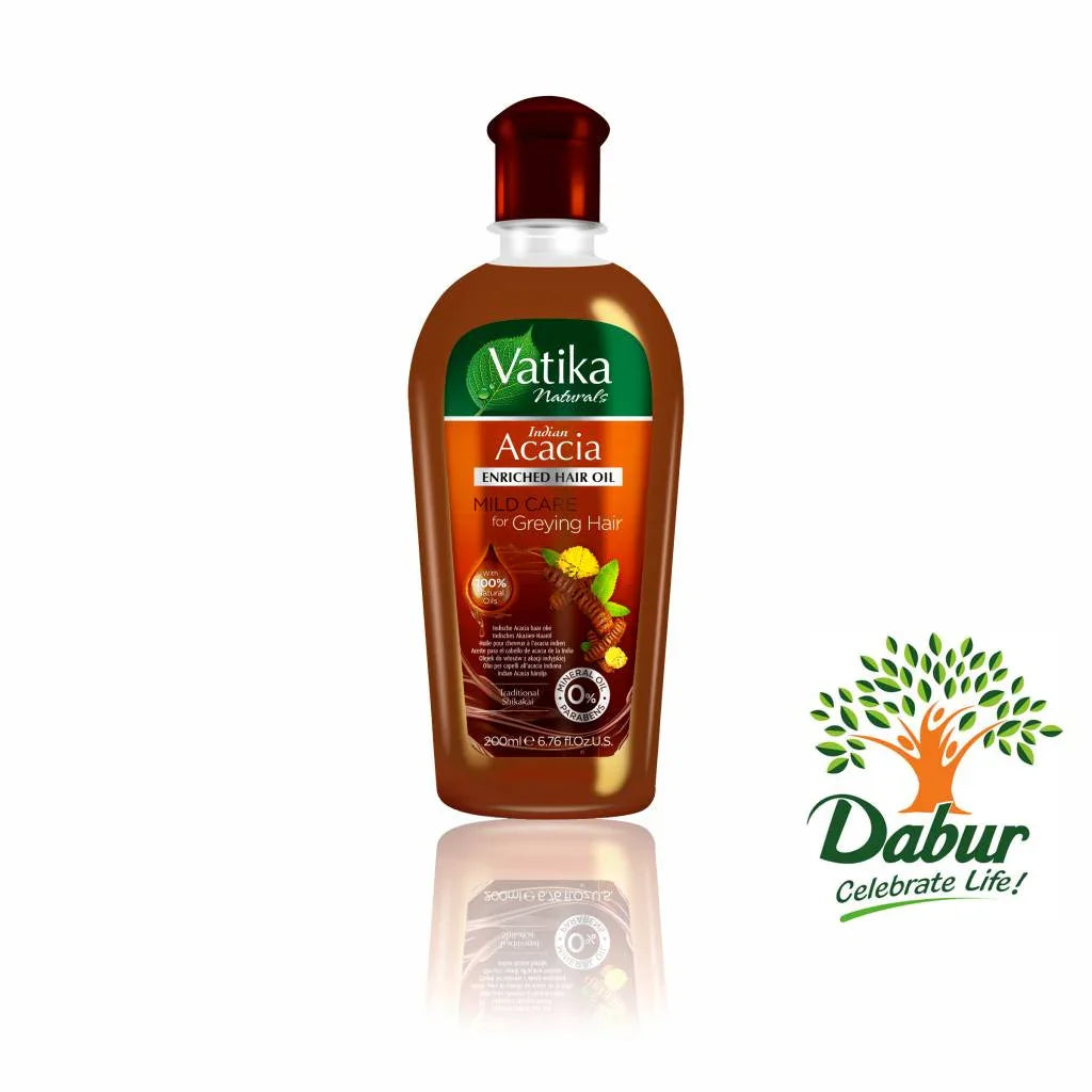 Dabur Indian Acacia Haaröl 200ml - Mit Shikakai für graue Haare Vatika | Oriental-Style
