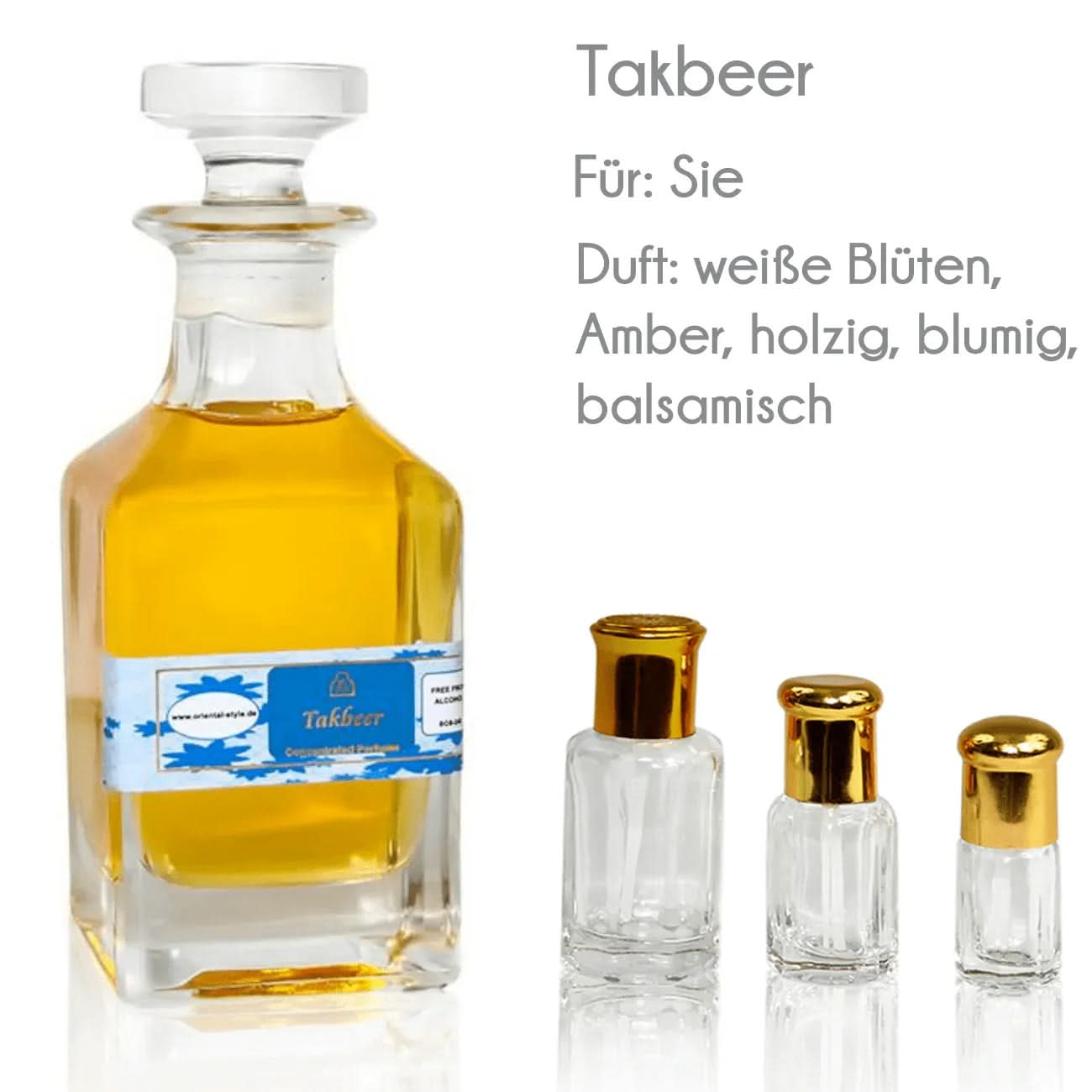 Konzentriertes Parfümöl Takbeer Parfüm ohne Alkohol – Duft von Sultan Essancy | oriental - style.de