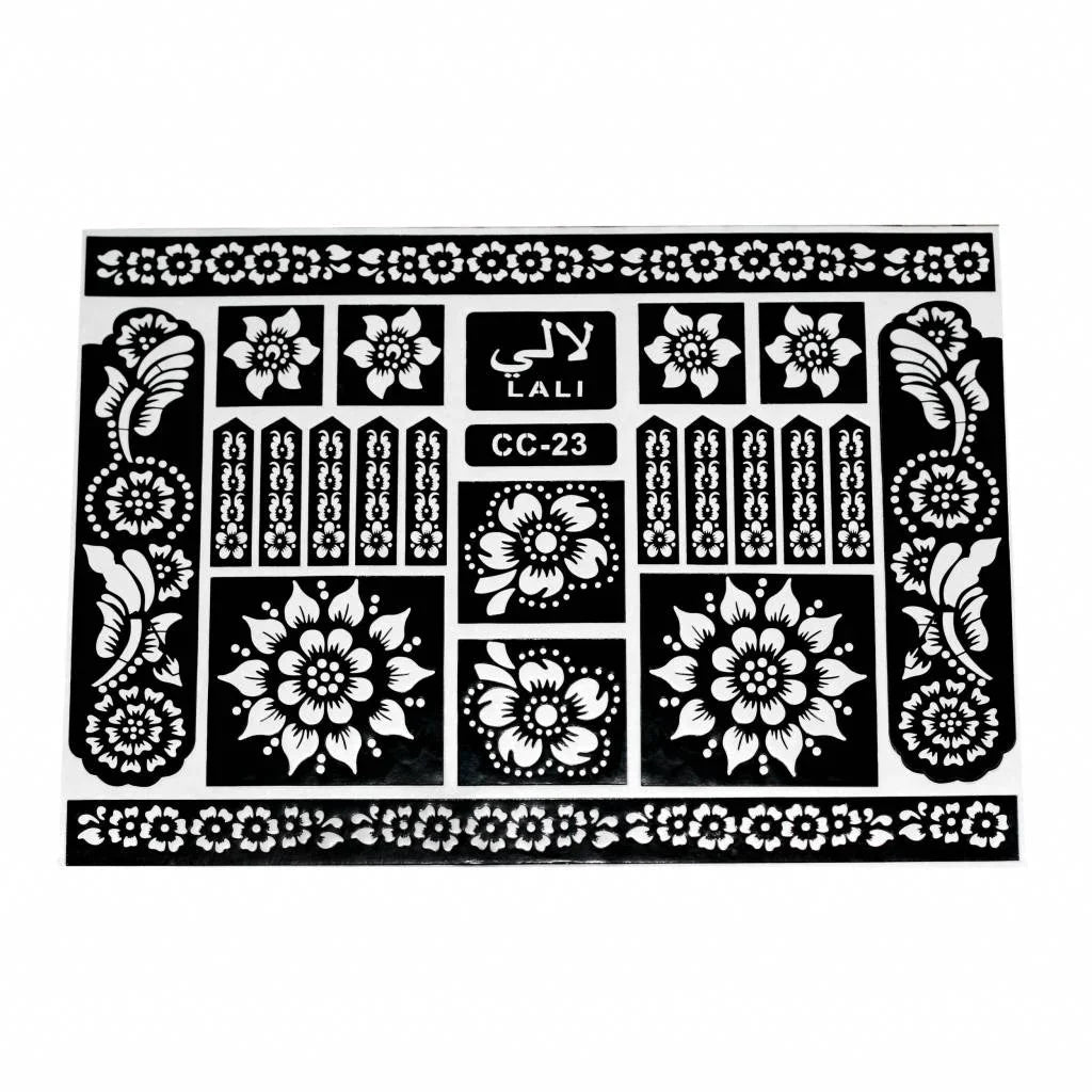 Selbstklebende Hennaschablonen Für Tattoos Maxiset (38cm x 27cm) Oriental-Style | Oriental-Style