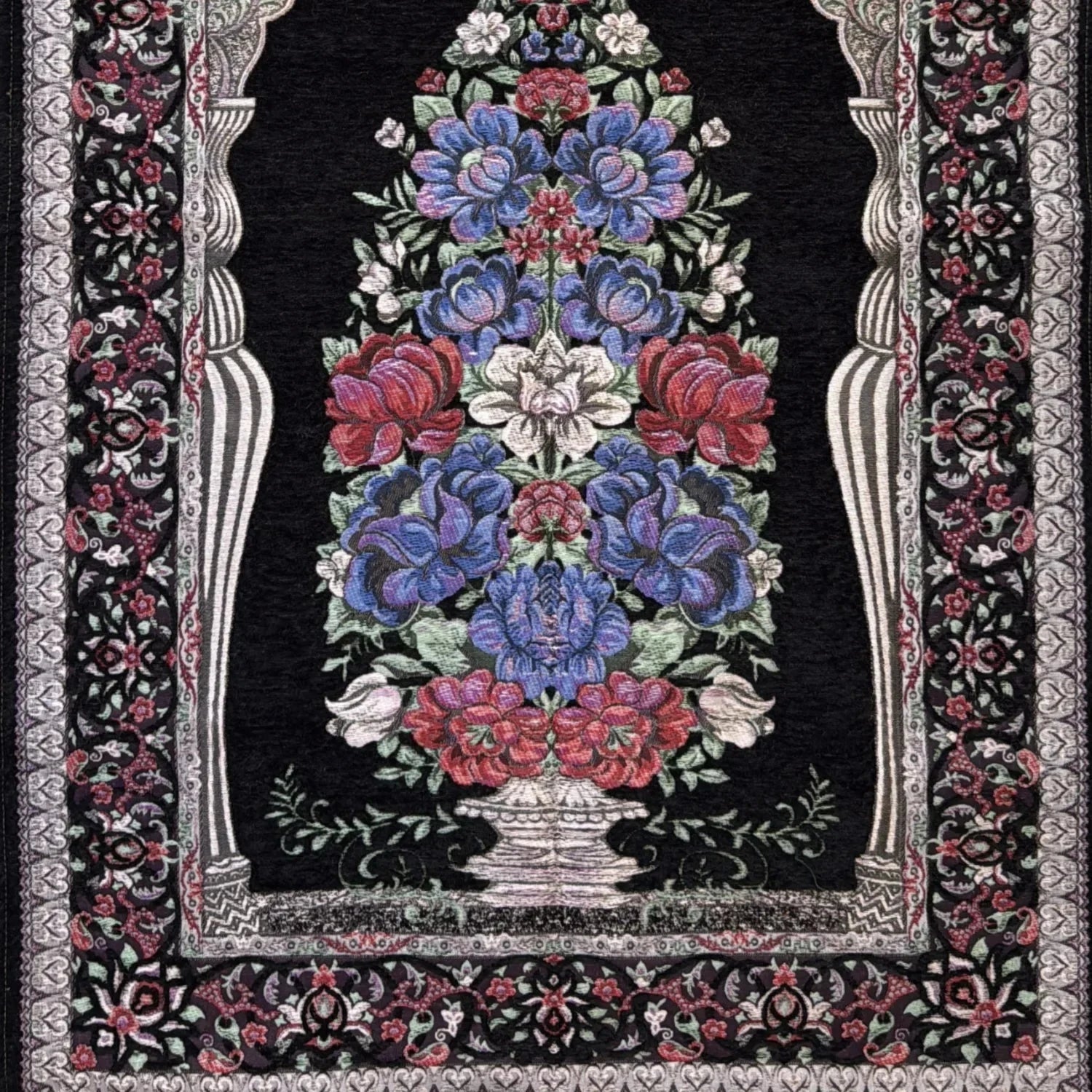 Gebetsteppich Luxus Seccade – Onyxschwarz Oriental-Style | Oriental-Style