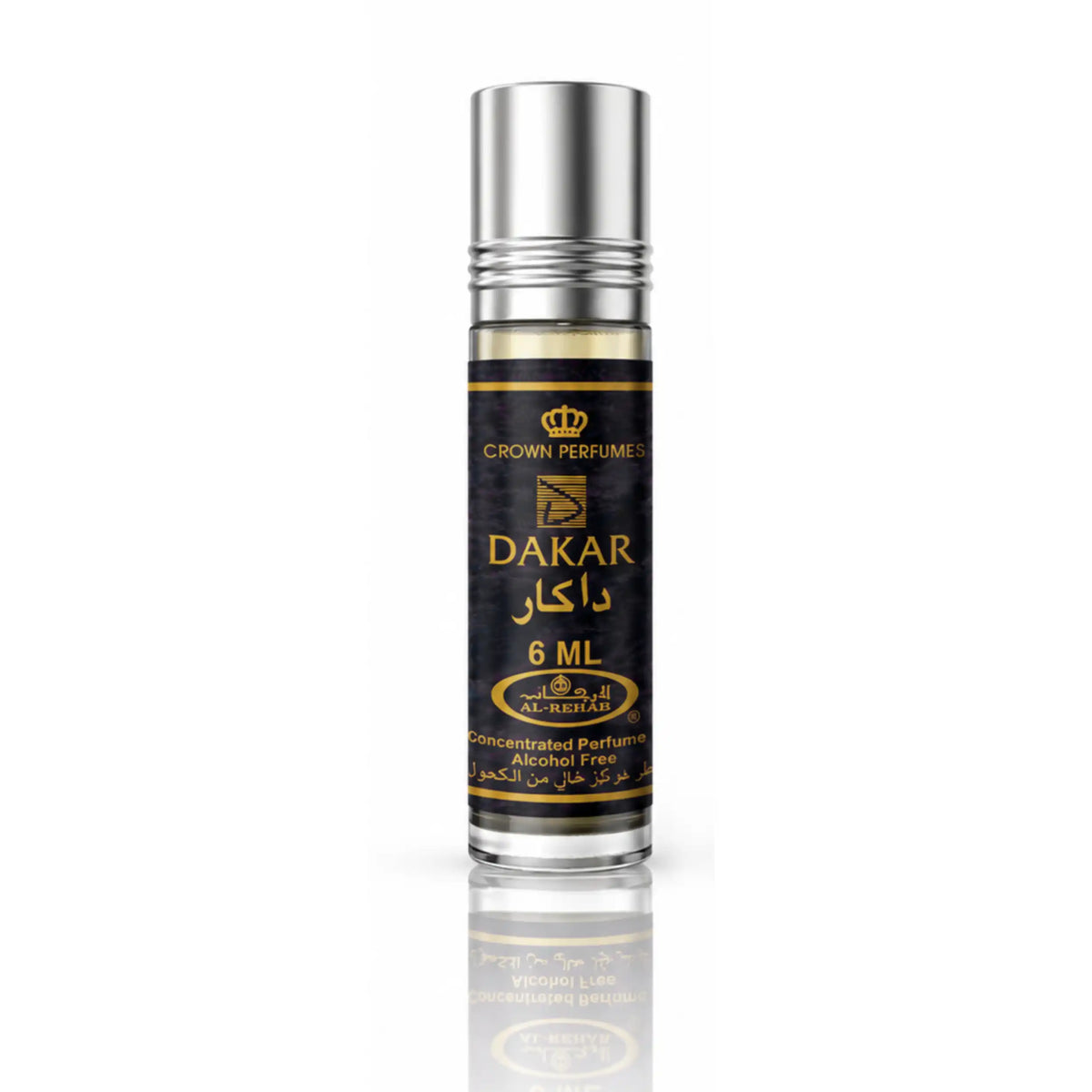 Dakar Al Rehab Parfümöl für Herren im 6-ml-Roll-on-Flakon – trockener, aromatischer Duft mit Moos, Salbei, Zedernholz und Sandelholz
