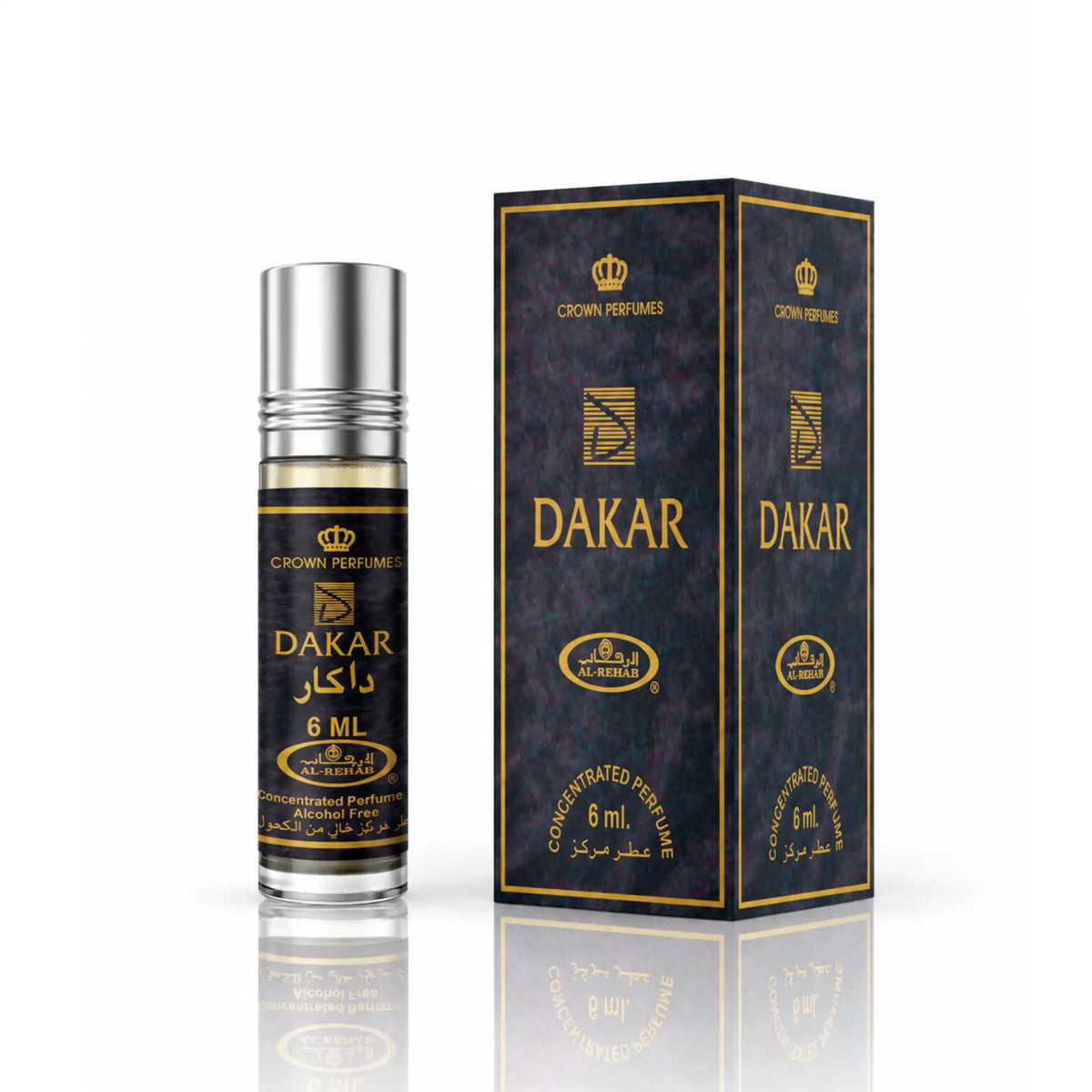 Dakar Al Rehab konzentriertes Parfümöl für Herren 6 ml mit Flakon und Verpackung – holzig-moosiger Duft mit Salbei, Zedernholz und Oud