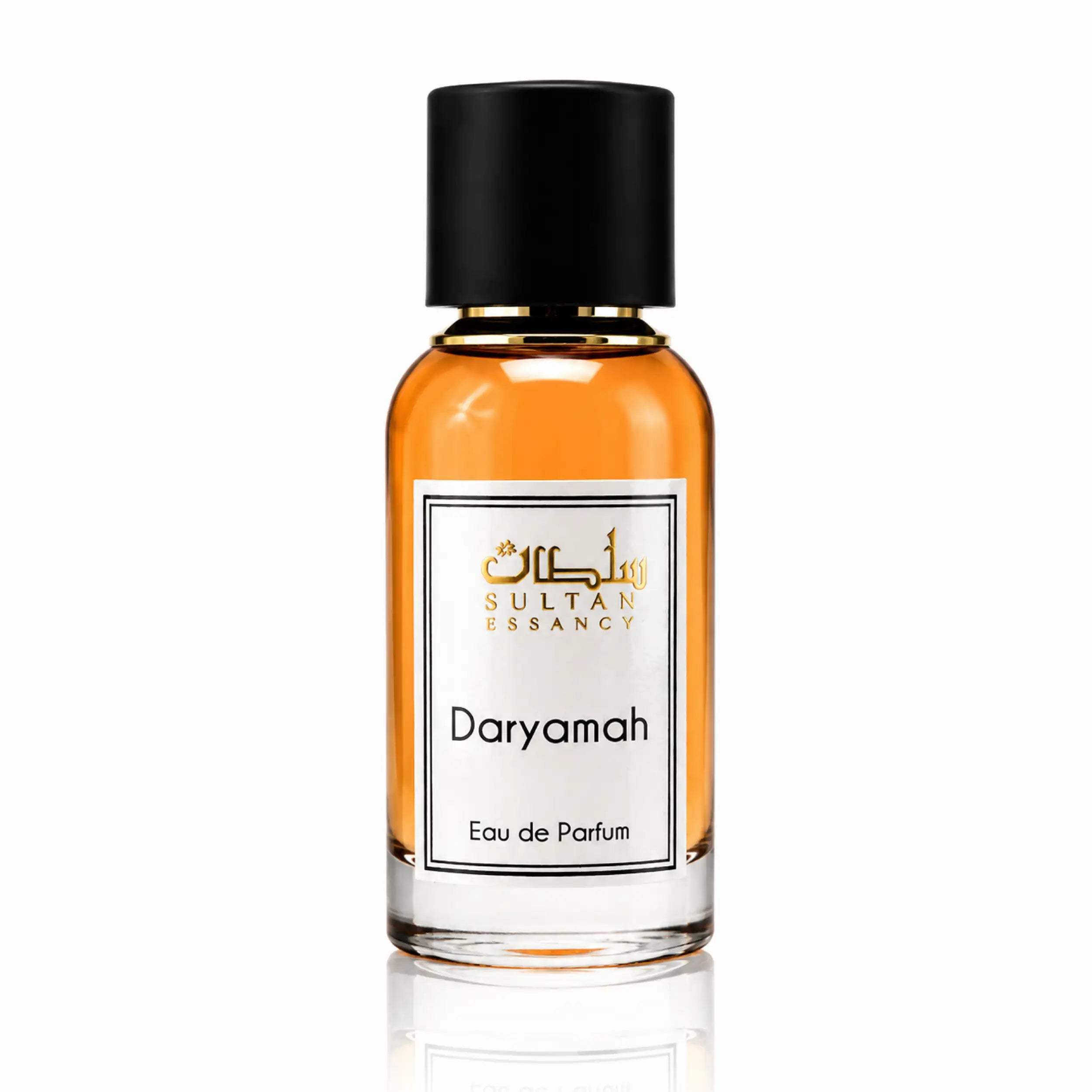 Daryamah Eau de Parfum für Herren im transparenten Flakon – würzig-aromatischer Duftzwilling mit Bergamotte, Iris, Lavendel und Wildleder