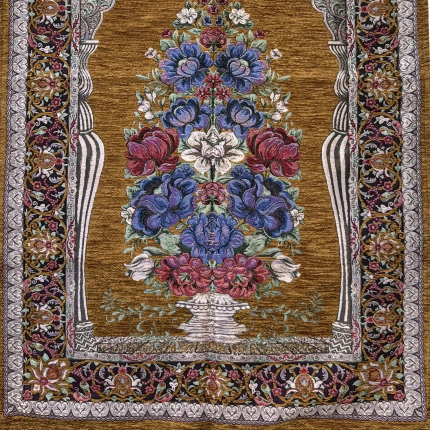 Gebetsteppich Luxus Seccade – Bernsteinbraun Oriental-Style | Oriental-Style
