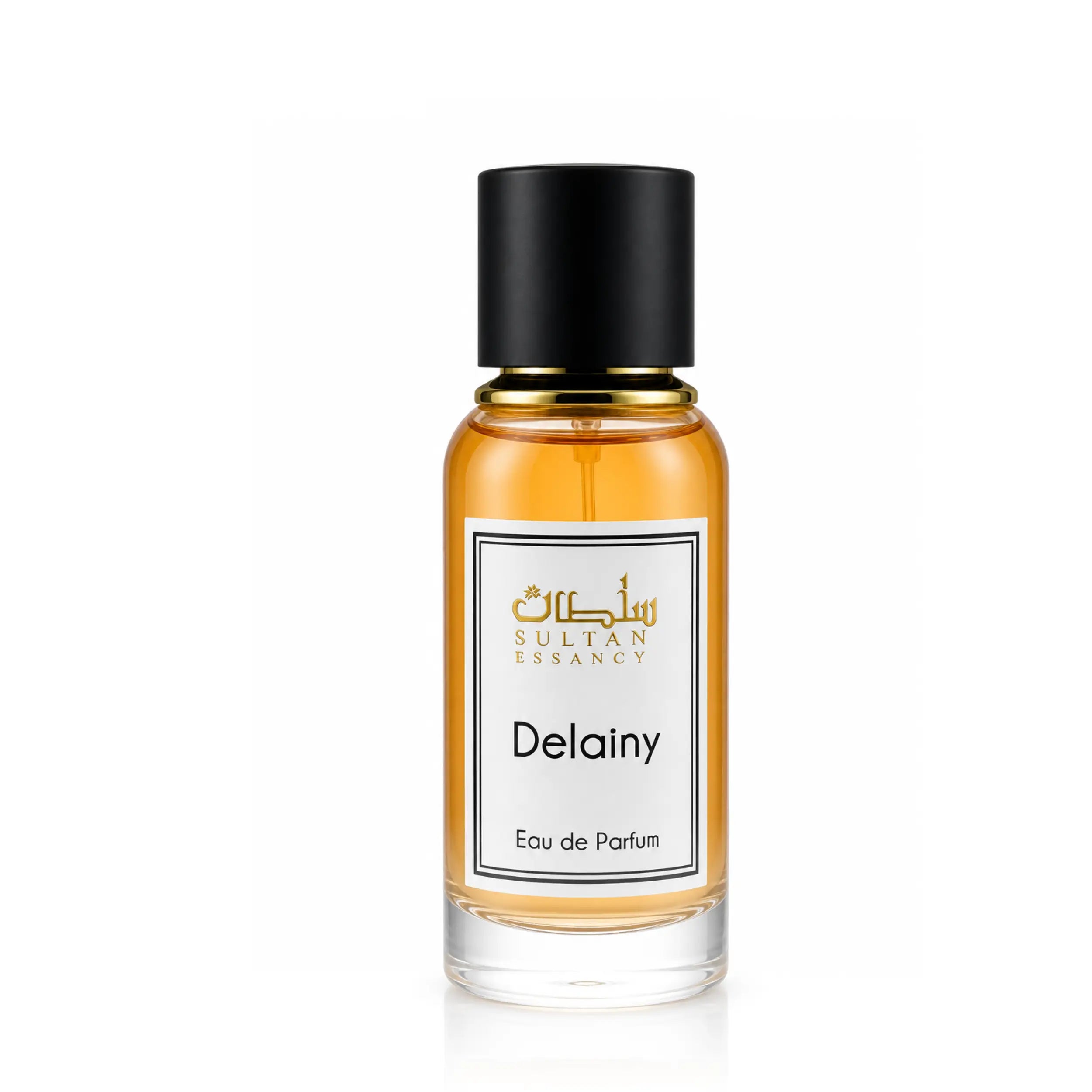 Delainy Parfumflakon von Sultan Essancy auf weißem Hintergrund