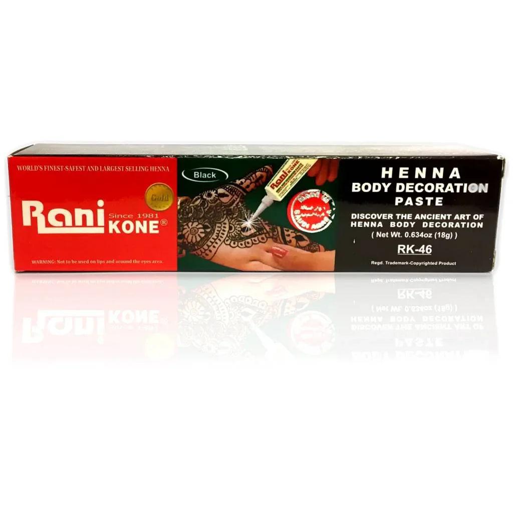 Rani - Kone Henna-Paste für Hennatattoos Schwarz (18g) Oriental-Style | Oriental-Style