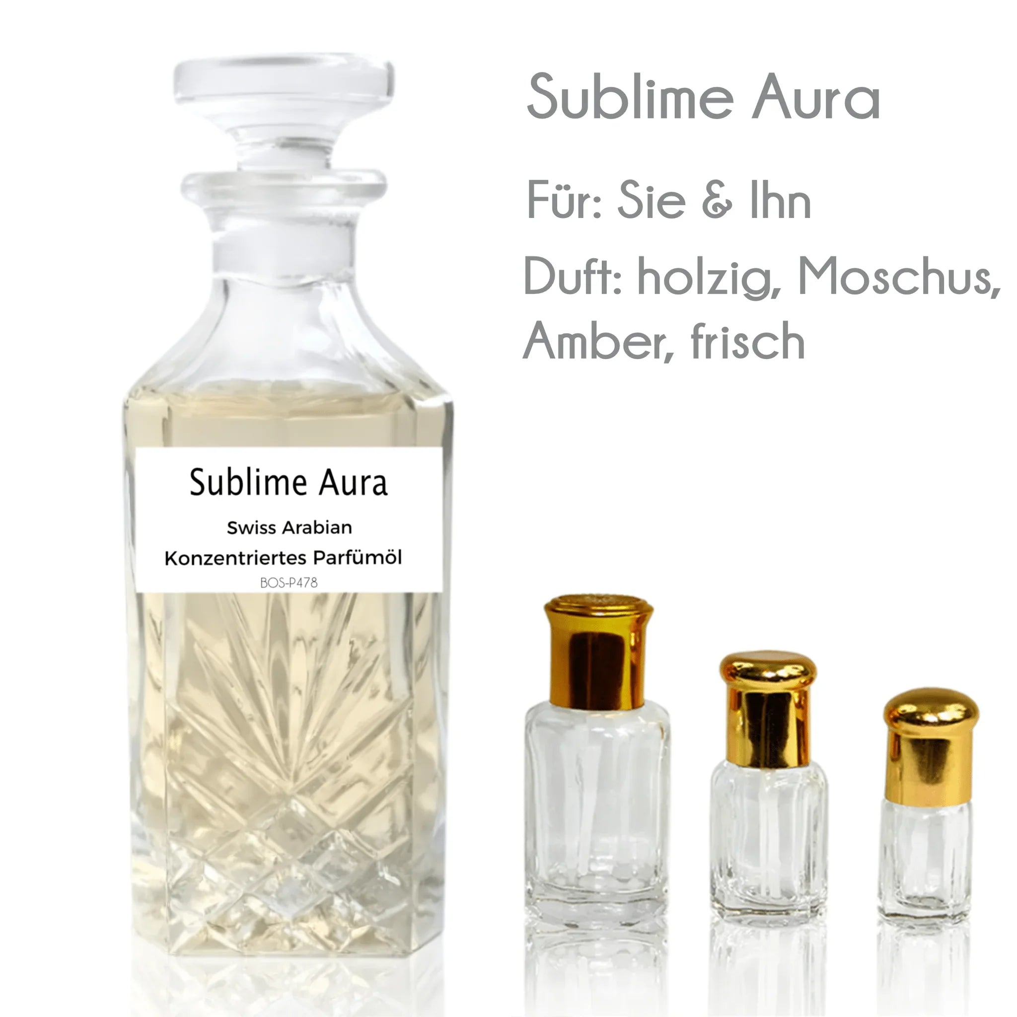 Parfümöl Sublime Aura Swiss Arabian - Attar Parfüm ohne Alkohol Swiss Arabian | Oriental-Style