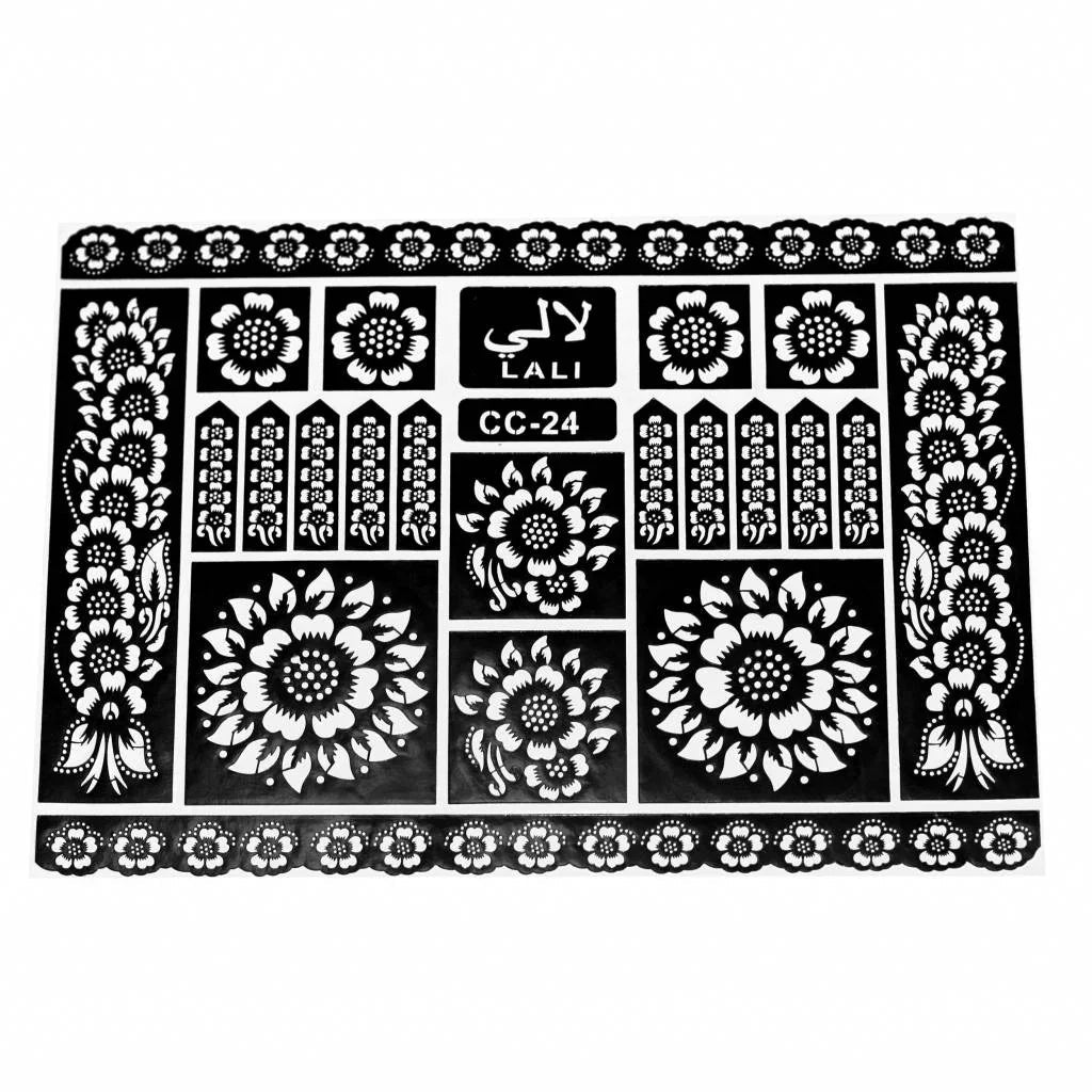 Selbstklebende Hennaschablonen Für Tattoos Maxiset (38cm x 27cm) Oriental-Style | Oriental-Style