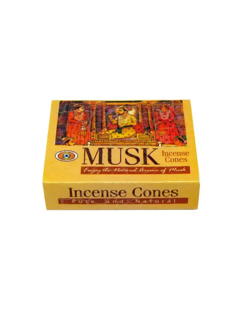 Räucherkegel Duftnote Musk mit Halter (10 Stück) Darshan | Oriental-Style