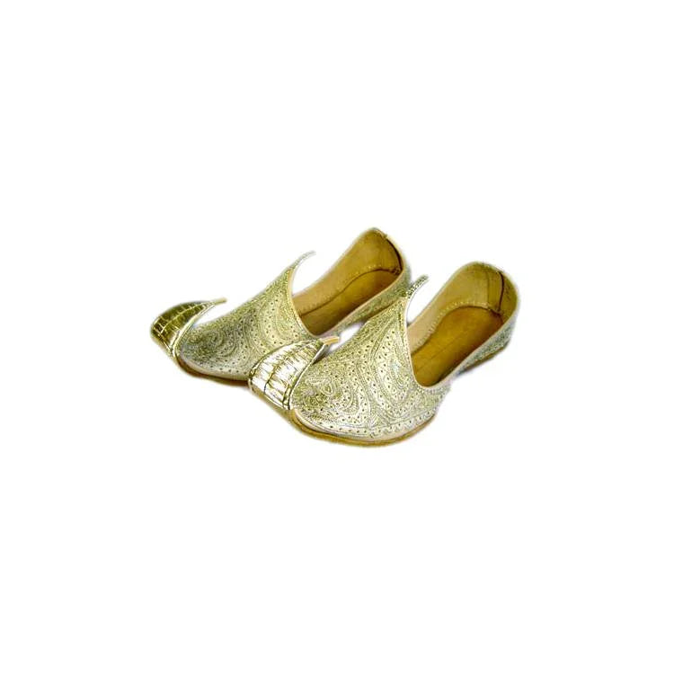 Indische Schnabelschuhe - Indische Khussa Schuhe in Gold Oriental-Style | Oriental-Style
