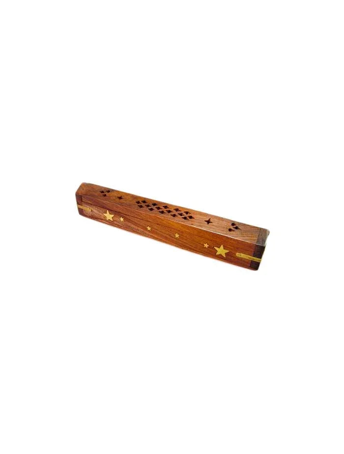 Räucherstäbchenhalter mit Intarsien und Aufbewahrungsfach "Sterne" Oriental-Style | Oriental-Style