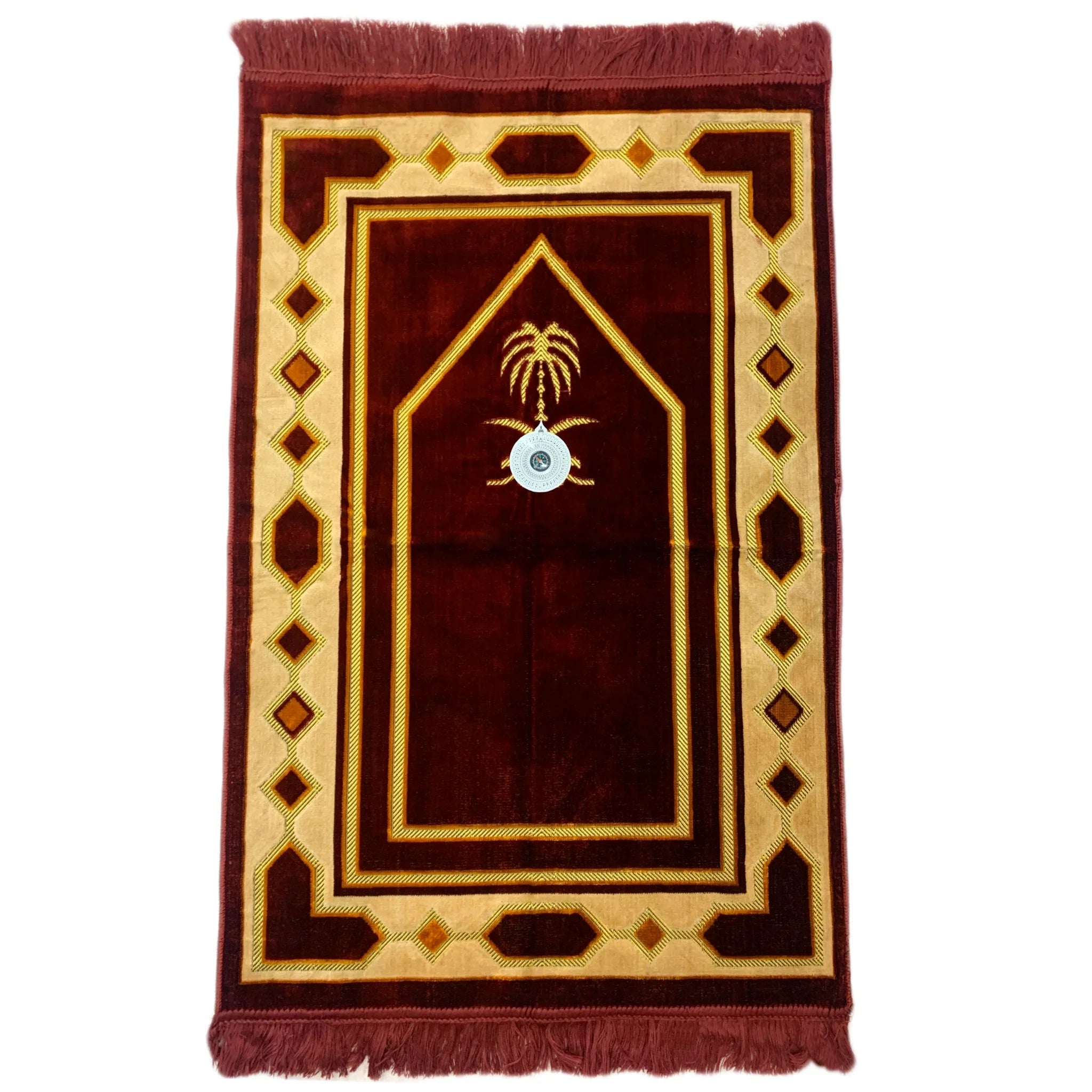 Gebetsteppich - Seccade in Rot mit Kompass Oriental-Style | Oriental-Style