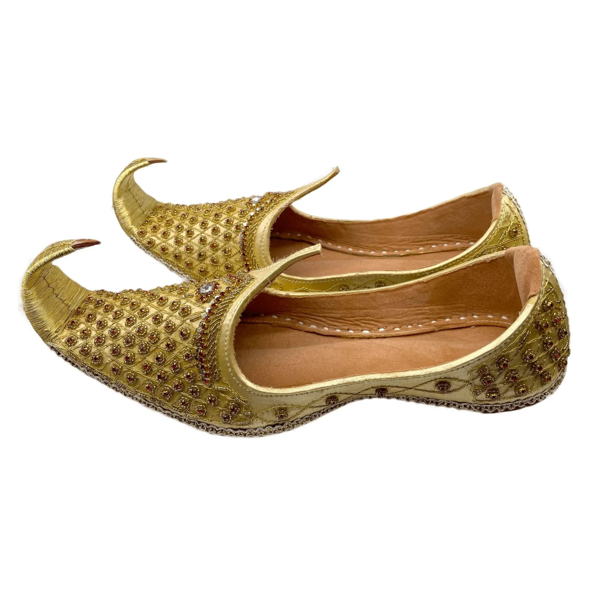 Orientalische Schnabelschuhe - Khussa Schuhe in Gold – Duft von Oriental - Style | oriental - style.de