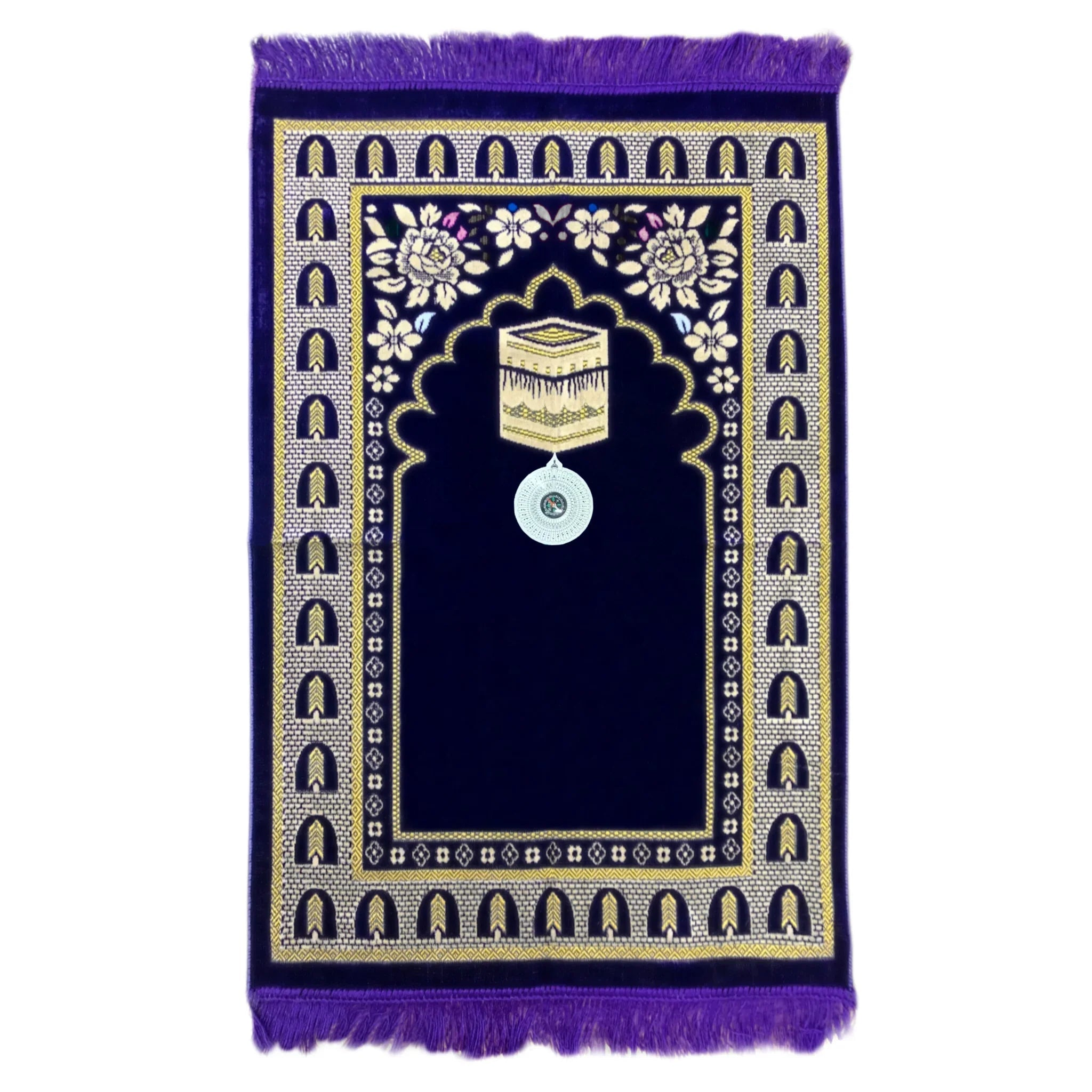 Gebetsteppich - Seccade in Violett mit Kompass Oriental-Style | Oriental-Style