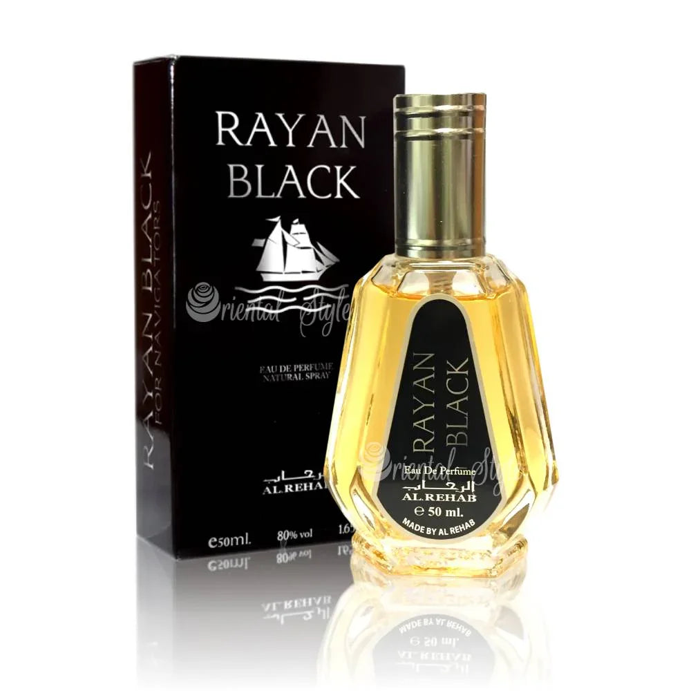 Rayan Black Al Rehab Eau de Parfum 50ml Vaporisateur/Spray Al Rehab | Oriental-Style