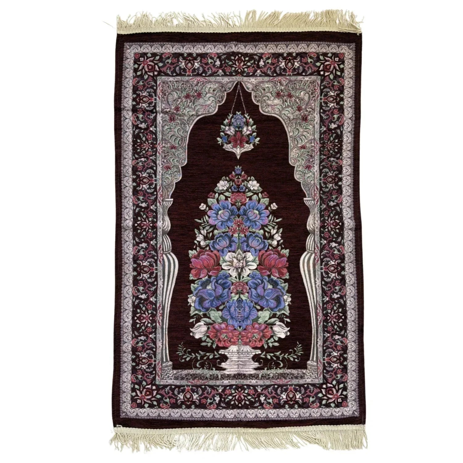 Gebetsteppich Luxus Seccade – Dunkelbordeaux Oriental-Style | Oriental-Style