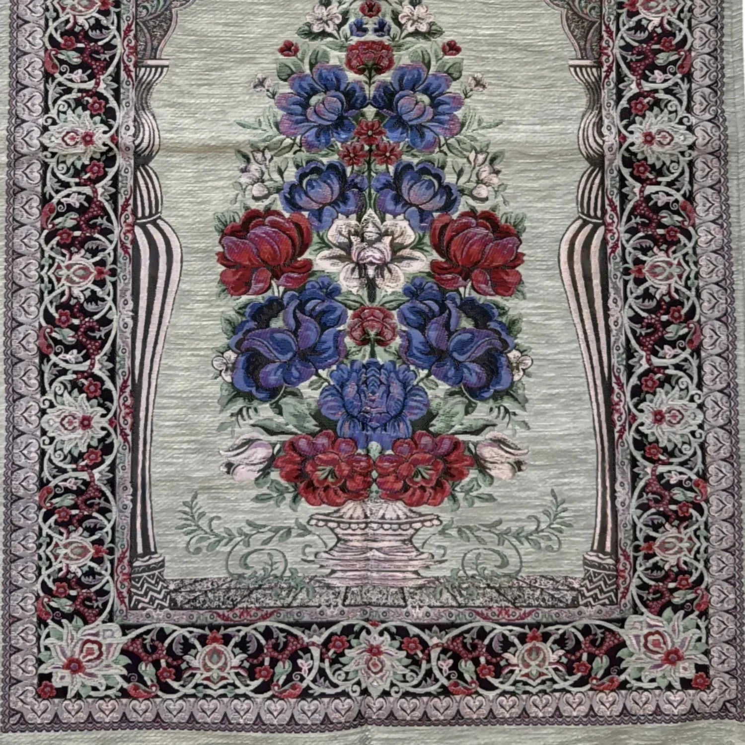 Gebetsteppich Luxus Seccade – Salbeisilber Oriental-Style | Oriental-Style