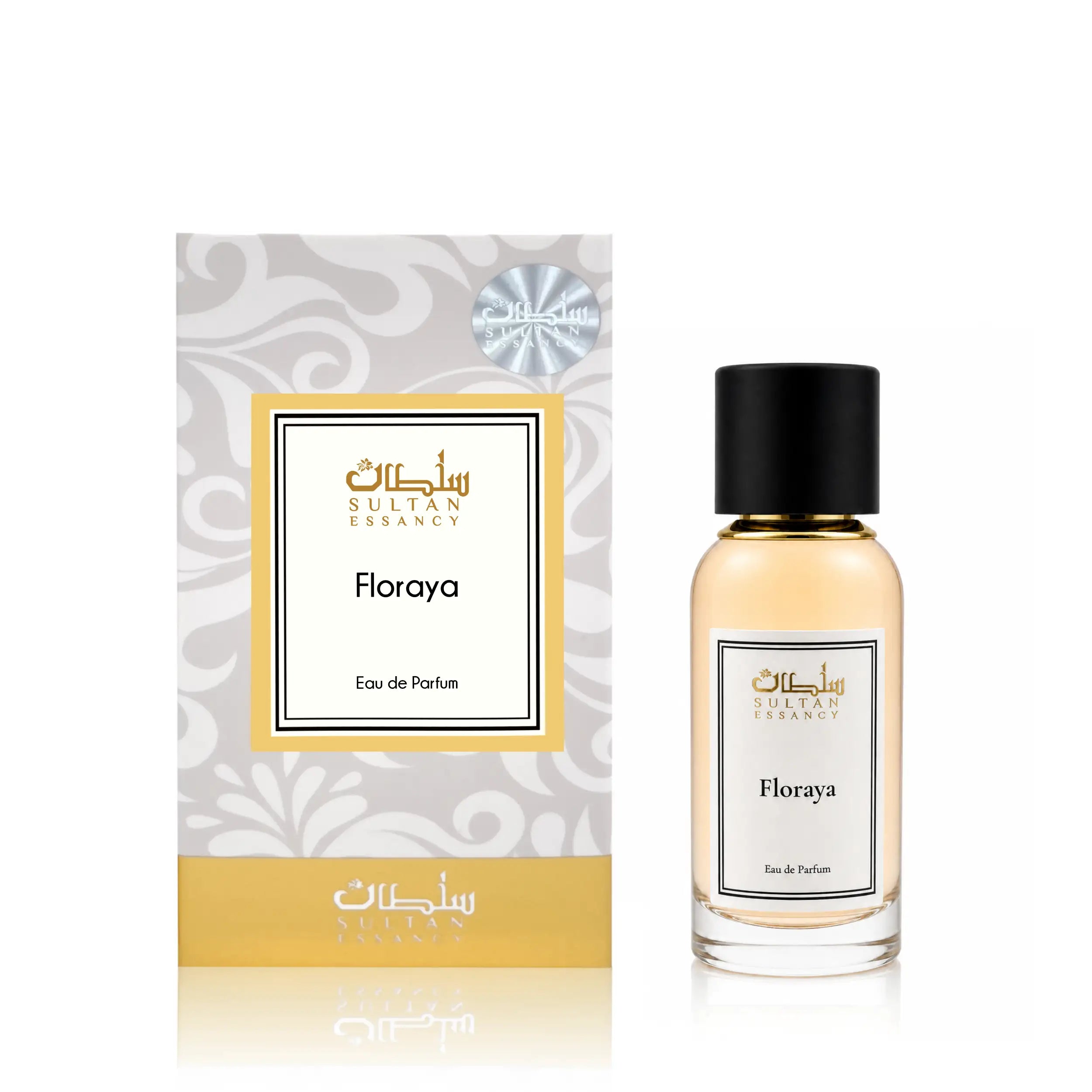 Floraya von Sultan Essancy Vanille-Orchidee Duftzwilling mit Flakon und Verpackung