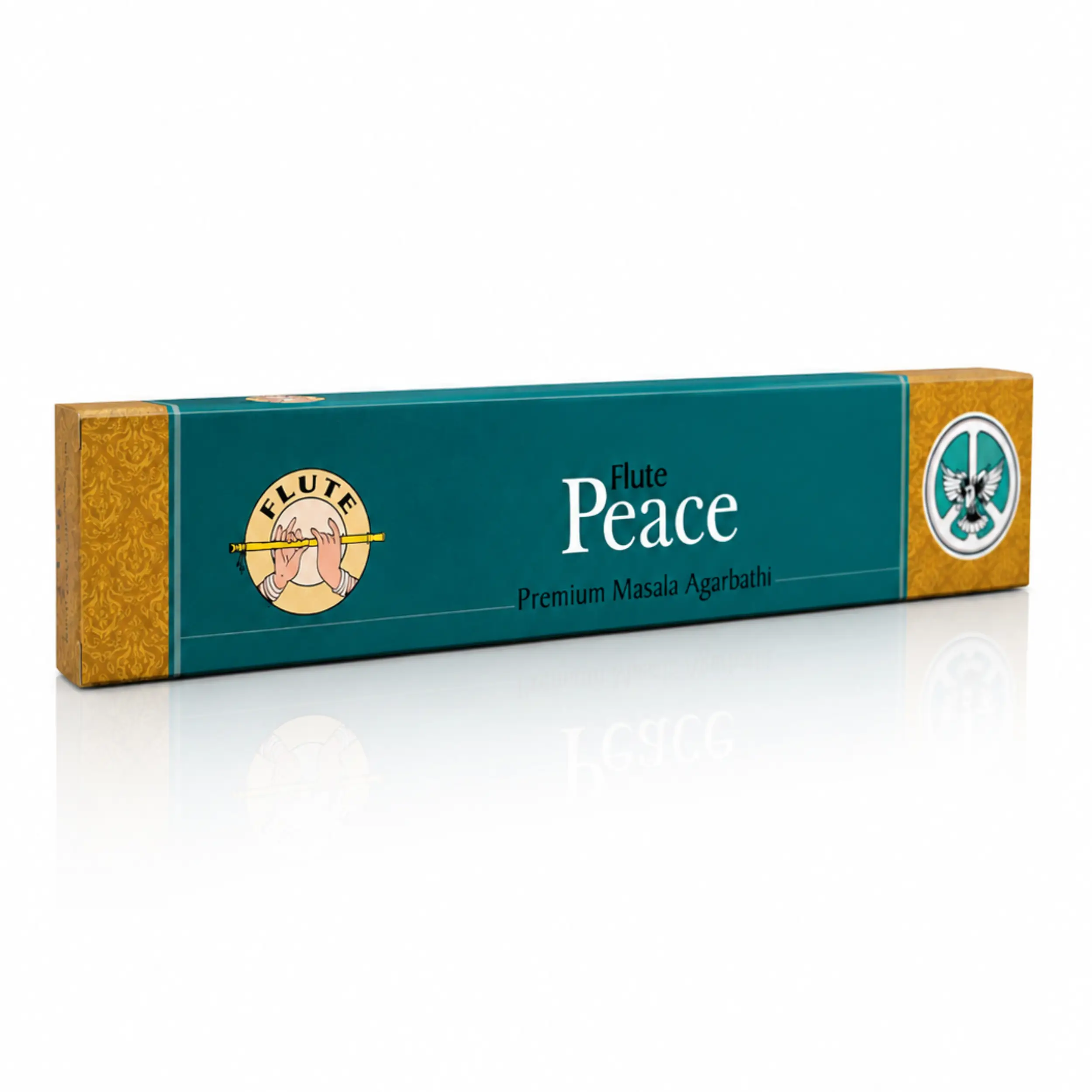 Flute Peace Premium Masala Agarbatti aus Indien, süß-fruchtige Räucherstäbchen mit feinen Blütenanklängen und warmer Duftbasis, 15 g
