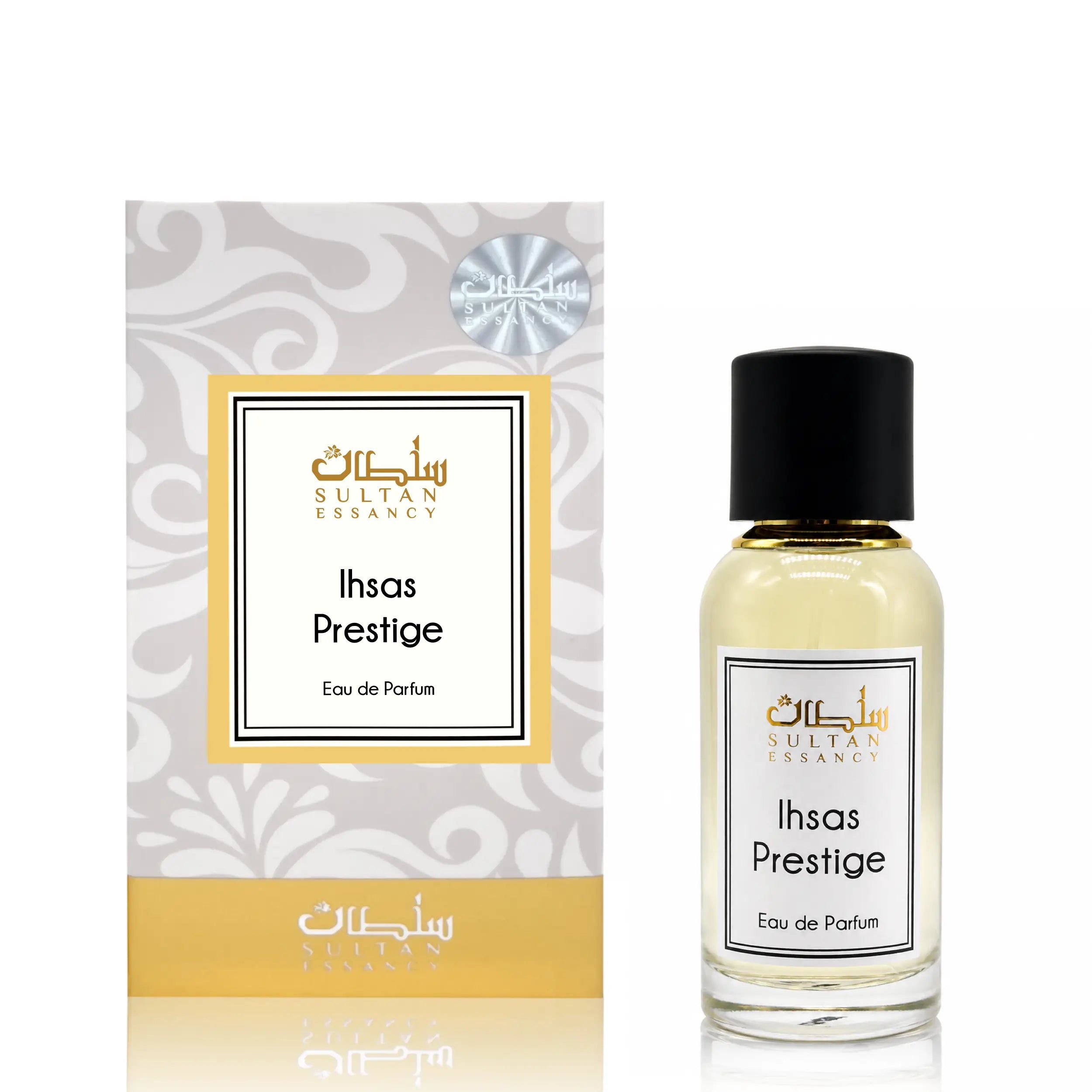 Ihsas Prestige von Sultan Essancy Eau de Parfum für Herren, frisch-aromatischer Duftzwilling mit Pomu Rose, Geranienblüte, Moschus und Amber