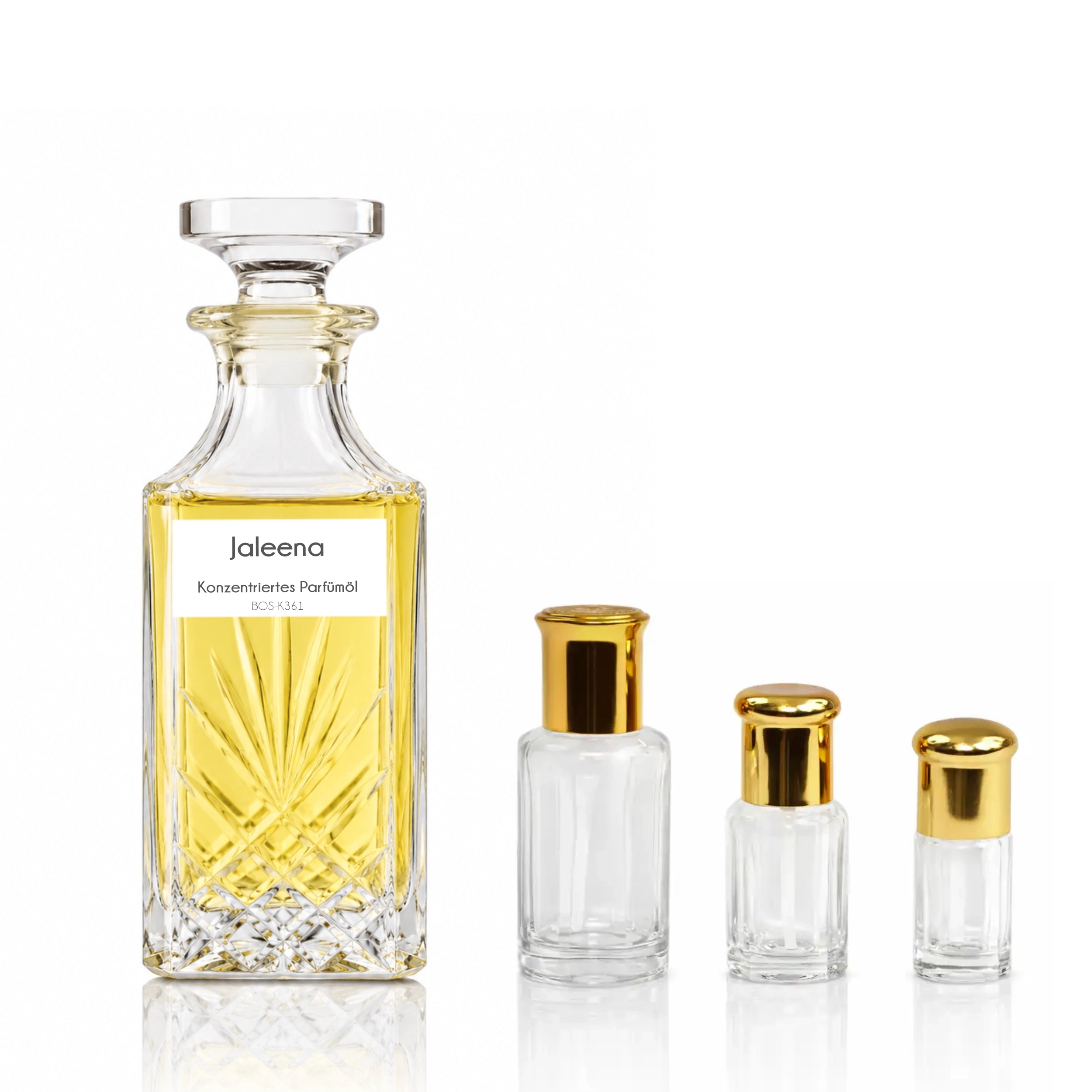 Jaleena Parfümöl von Sultan Essancy mit Kristallflakon und verschiedenen Flakongrößen – süßer Unisex-Kirschduft mit Rose und roten Früchten