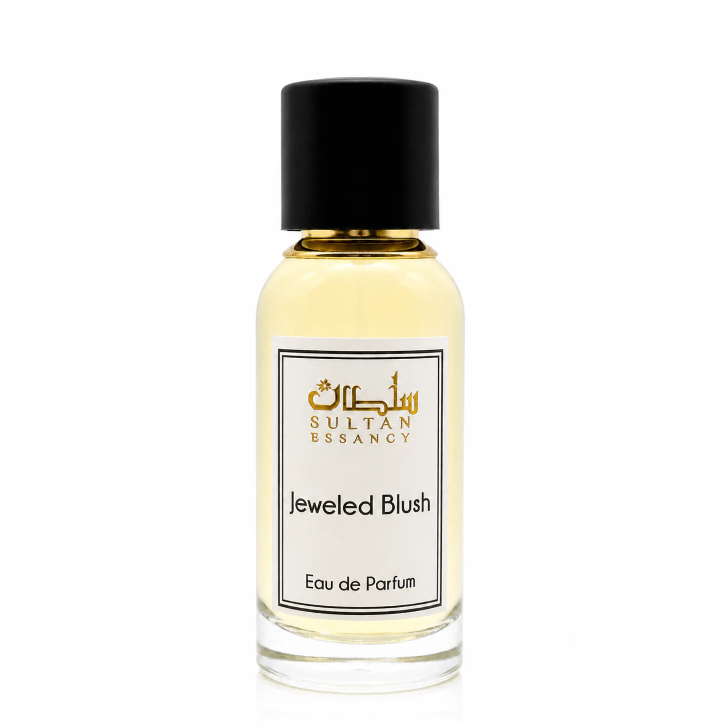 Jeweled Blush Eau de Parfum von Sultan Essancy im Glasflakon mit schwarzem Verschluss