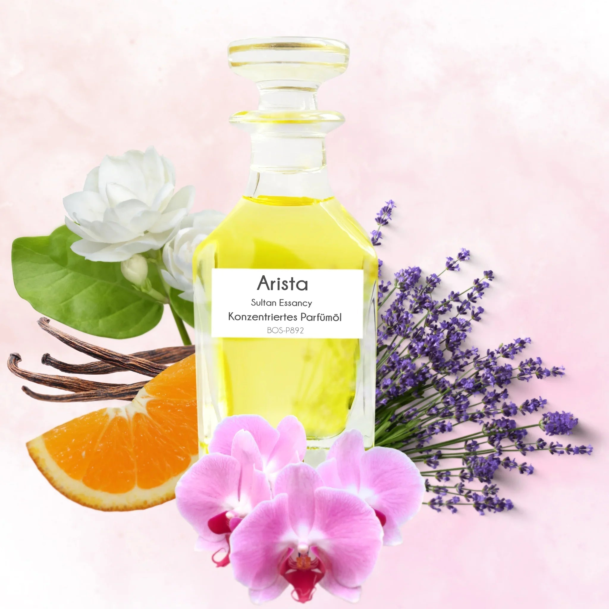 Arista Sultan Essancy fragrance oil with orange blossom, jasmine and orchid