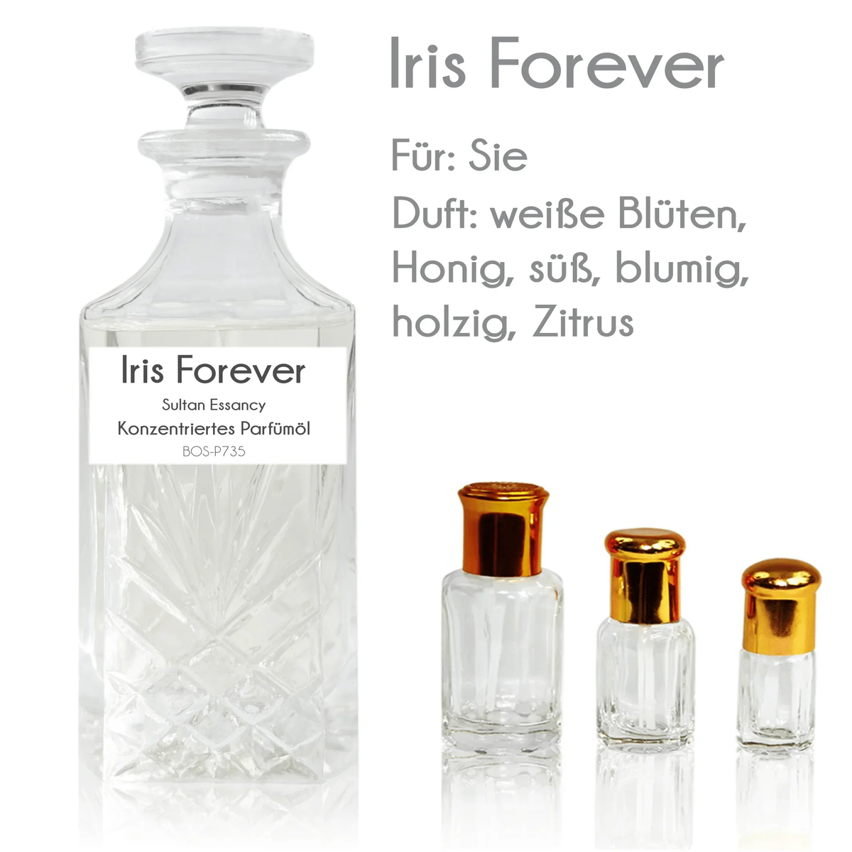 Konzentriertes Parfümöl Iris Forever Parfüm ohne Alkohol Sultan Essancy | Oriental-Style