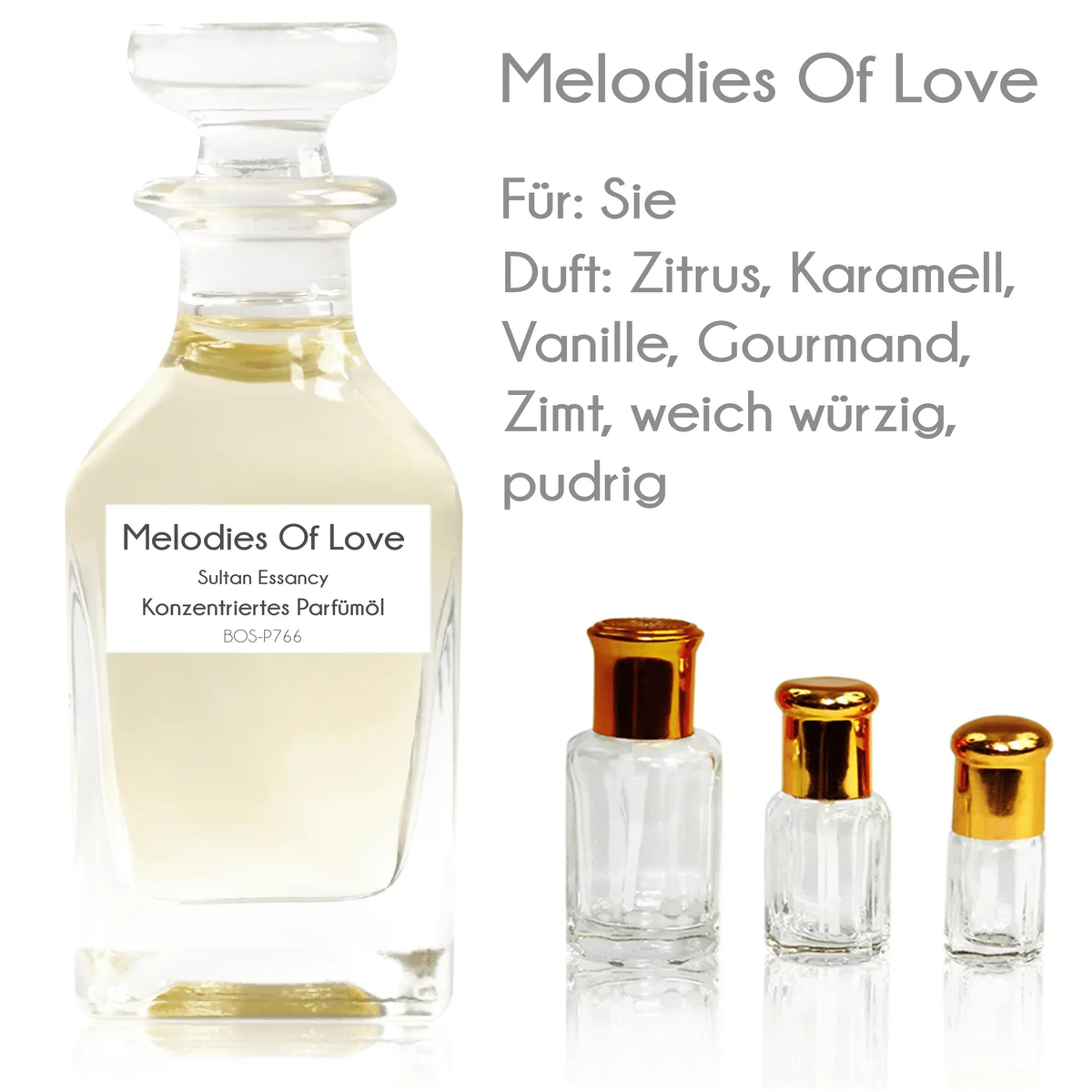 Konzentriertes Parfümöl Melodies Of Love Parfüm ohne Alkohol Sultan Essancy | Oriental-Style