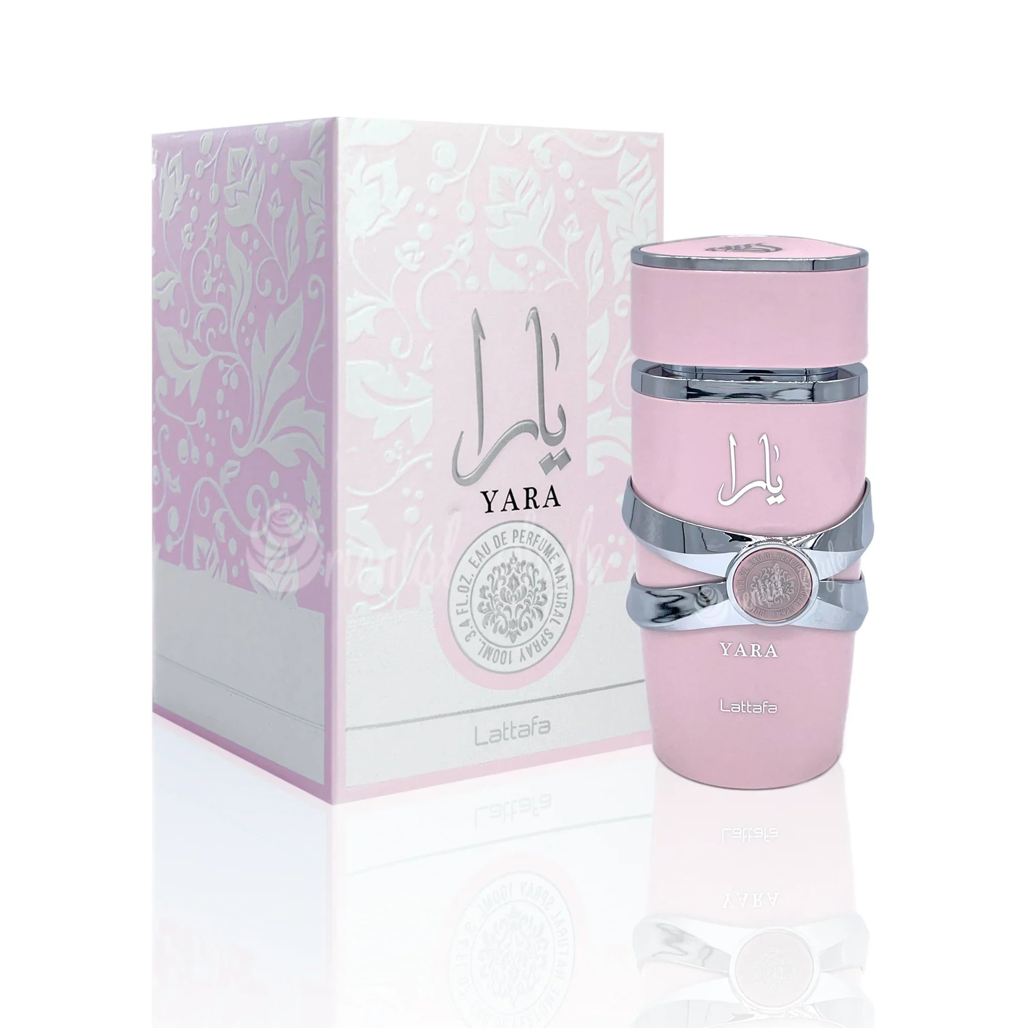 Lattafa Yara Eau de Parfum 100ml mit Box und rosa Flakon, süßer Damenduft mit Vanille, tropischen Noten, Orchidee, Sandelholz und Moschus – Oriental-Style