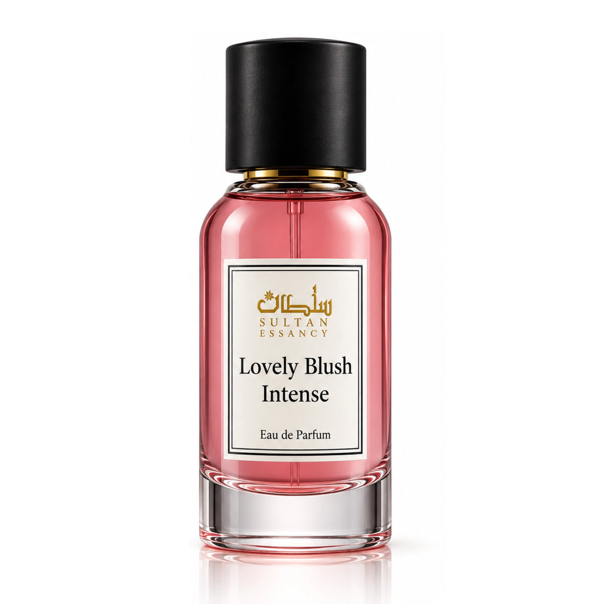 Pinkfarbener Flakon von Lovely Blush Intense – Unisex Eau de Parfum von Sultan Essancy