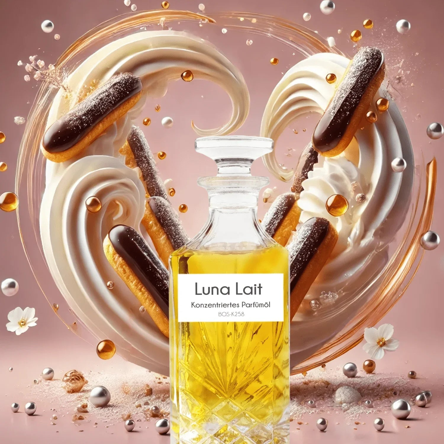 Luna Lait Parfümöl in cremefarbener Gourmand-Szene