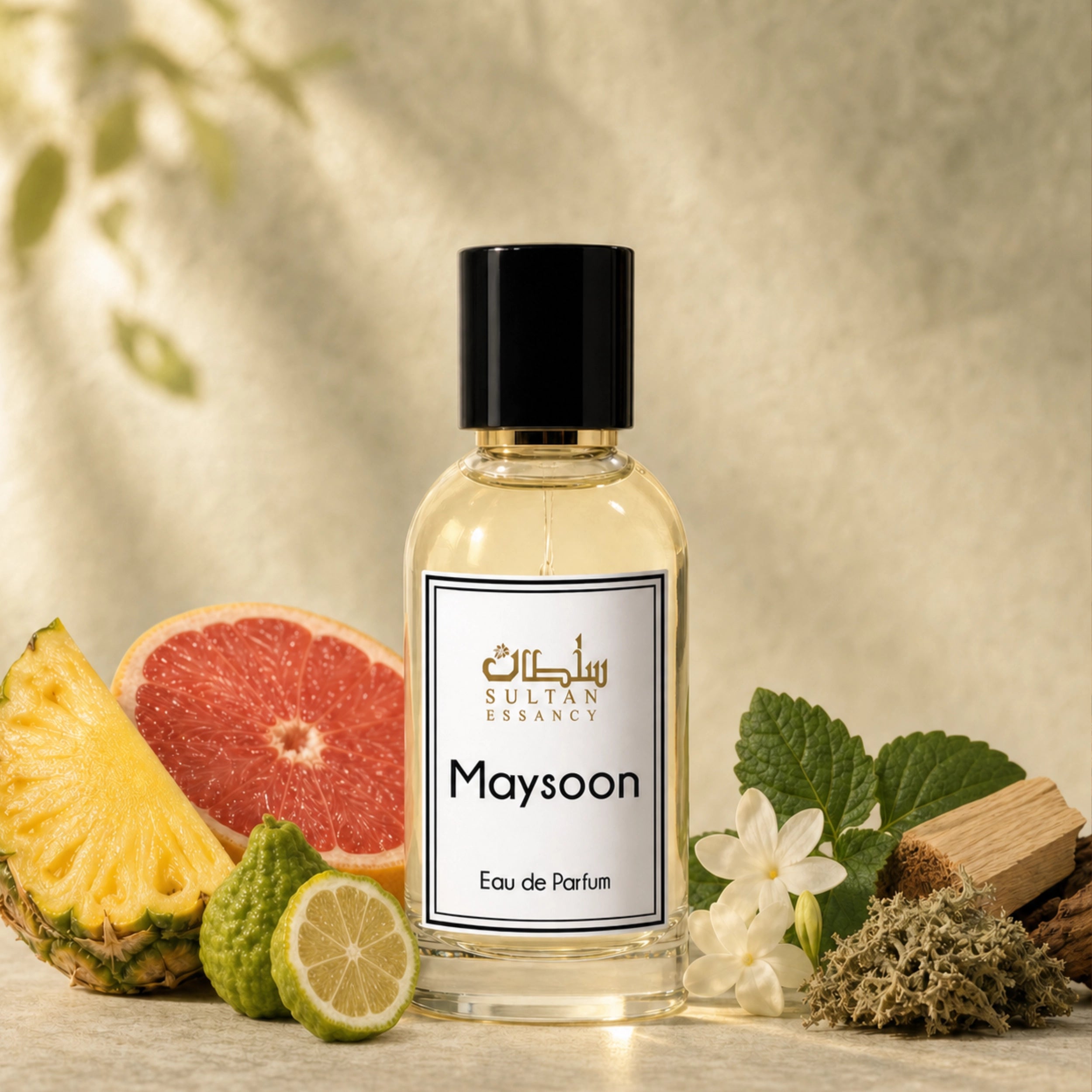 Maysoon Duftzwilling von Sultan Essancy mit Ananas, Bergamotte, Grapefruit, Jasmin, Patchouli, Zedernholz und Eichenmoos