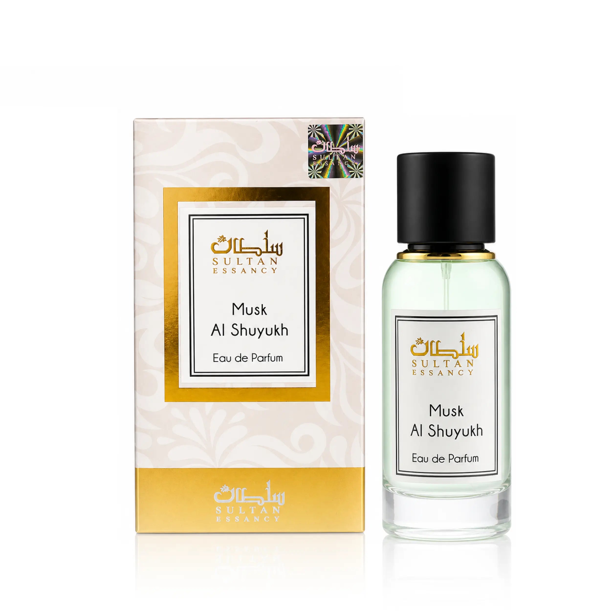 Sultan Essancy Musk Al Shuyukh Eau de Parfum mit Bergamotte, Ingwer, Rosmarin, Moschus, Patchouli und Zedernholz – Oriental-Style