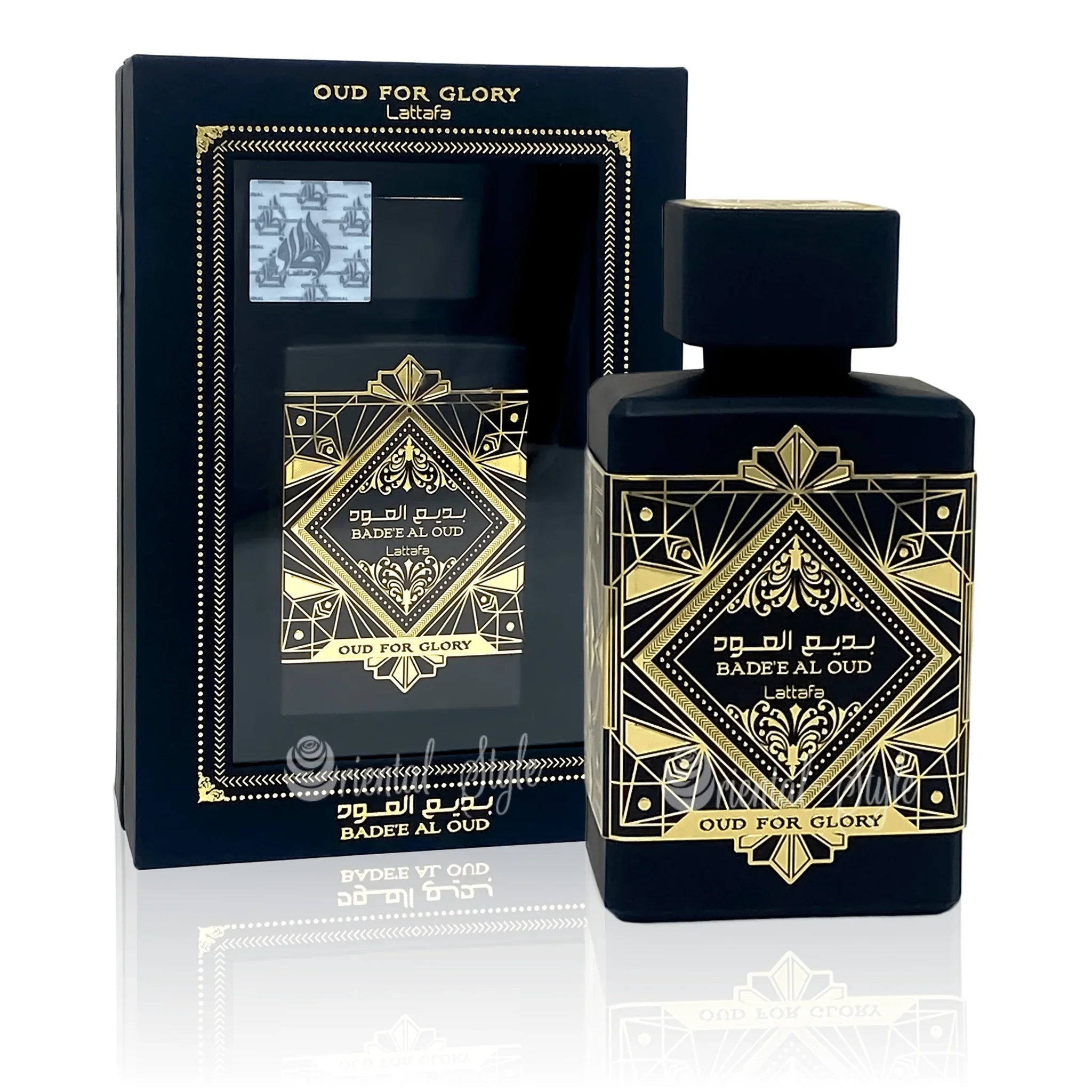 Oud For Glory Lattafa Eau de Parfum Flakon und Verpackung 100ml
