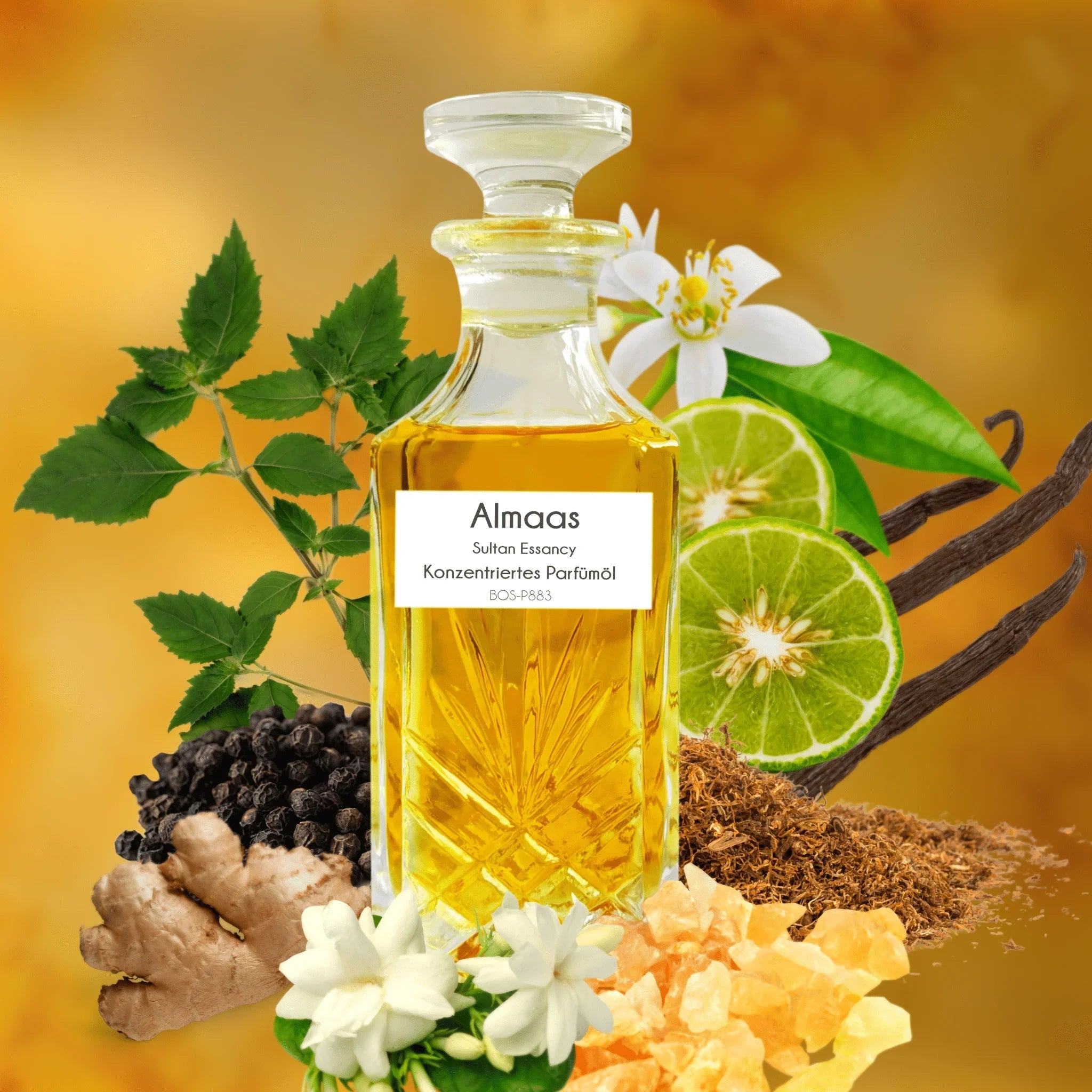 Almaas Sultan Essancy fragrance oil with jasmine, ginger and tobacco