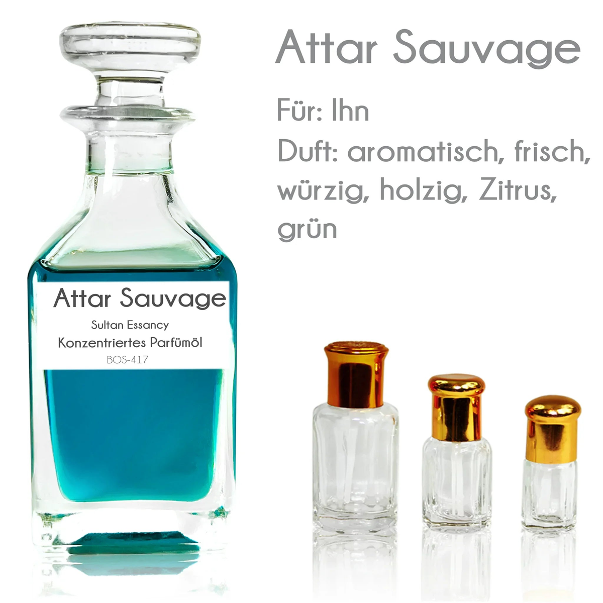 Parfümöl Attar Sauvage - Parfüm ohne Alkohol Sultan Essancy | Oriental-Style