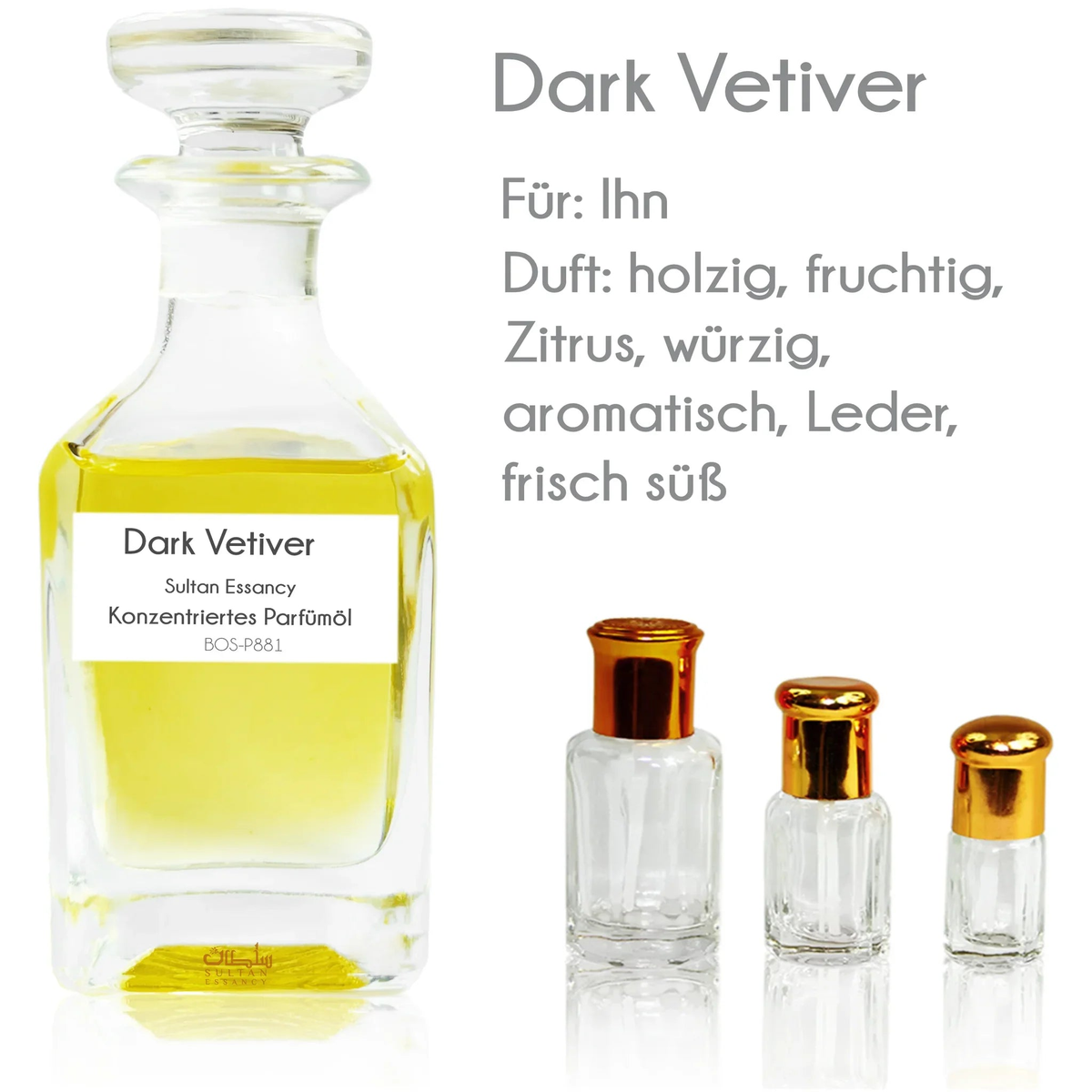 Dark Vetiver Parfümöl mit Zeder, Guajakholz und Pfeffer