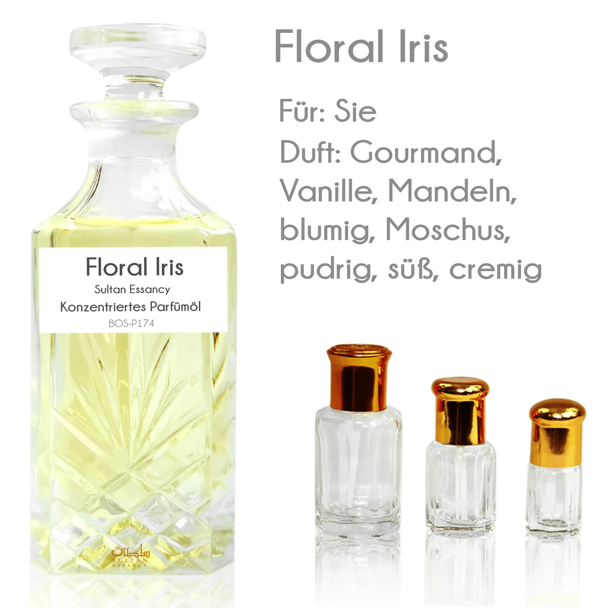 Parfümöl Floral Iris - Parfüm ohne Alkohol Sultan Essancy | Oriental-Style