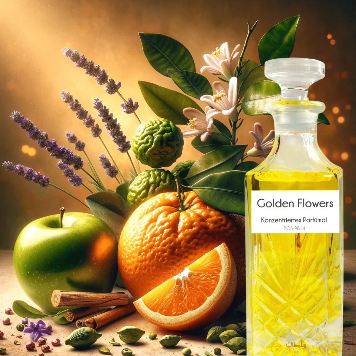 Parfümöl Golden Flowers - Parfüm ohne Alkohol Sultan Essancy | Oriental-Style