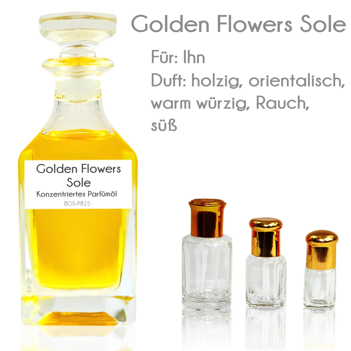 Parfümöl Golden Flowers Sole - Parfüm ohne Alkohol Sultan Essancy | Oriental-Style