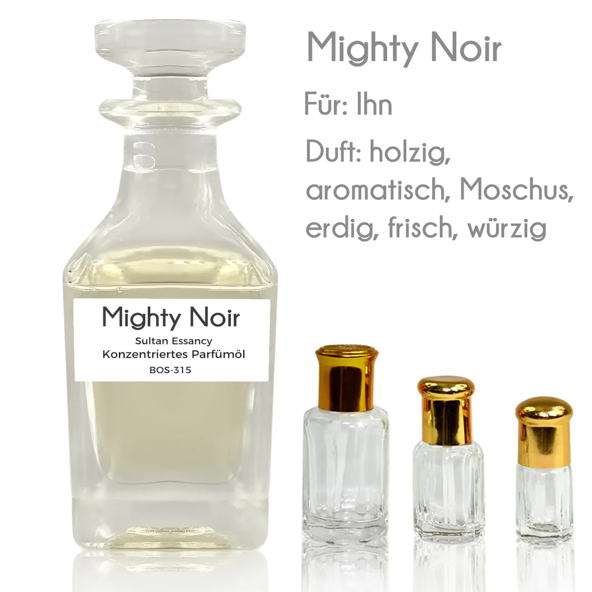 Parfümöl Mighty Noir - Parfüm ohne Alkohol Sultan Essancy | Oriental-Style