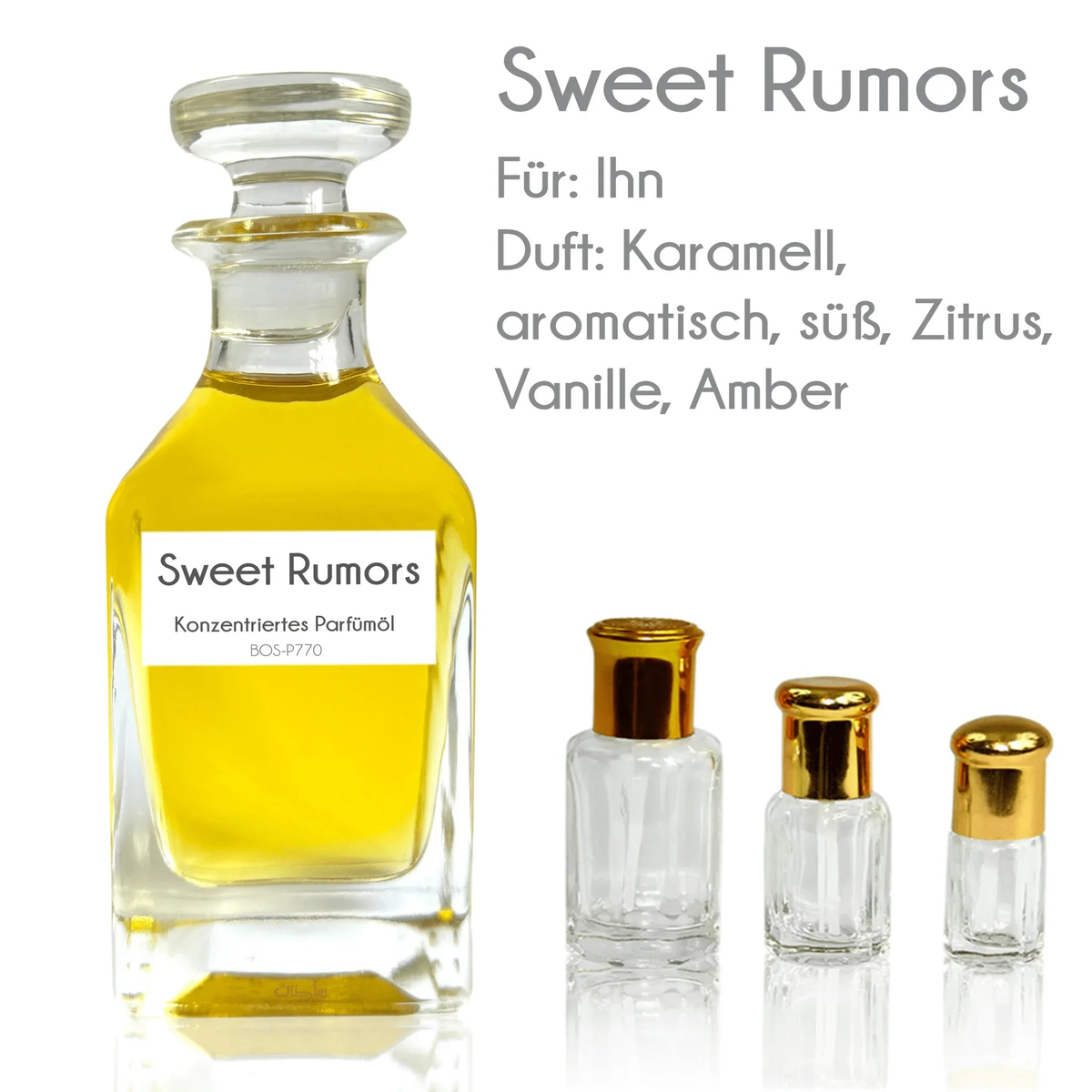 Parfümöl Sweet Rumors - Parfüm ohne Alkohol Sultan Essancy | Oriental-Style