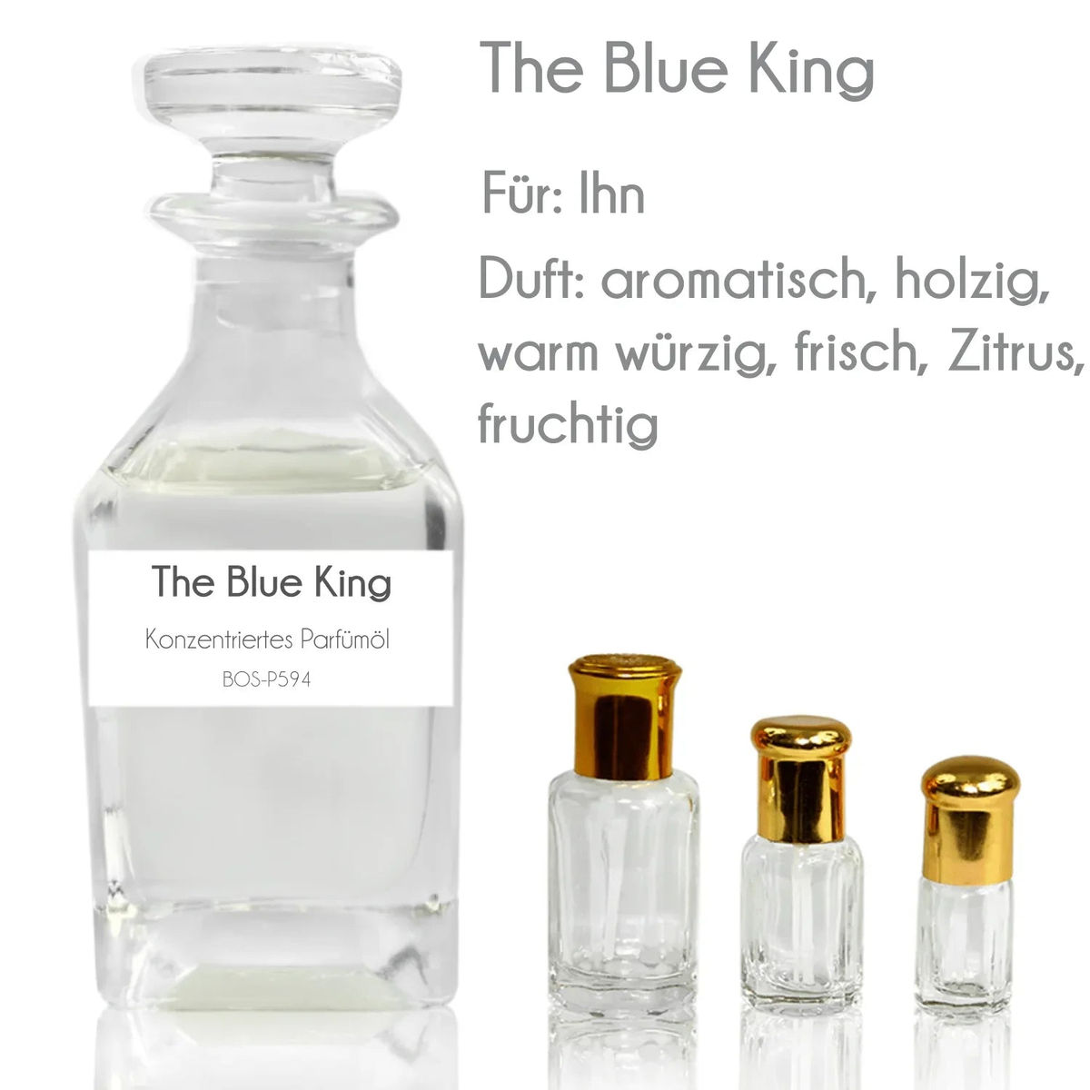Parfümöl The Blue King - Attar Parfüm ohne Alkohol Sultan Essancy | Oriental-Style